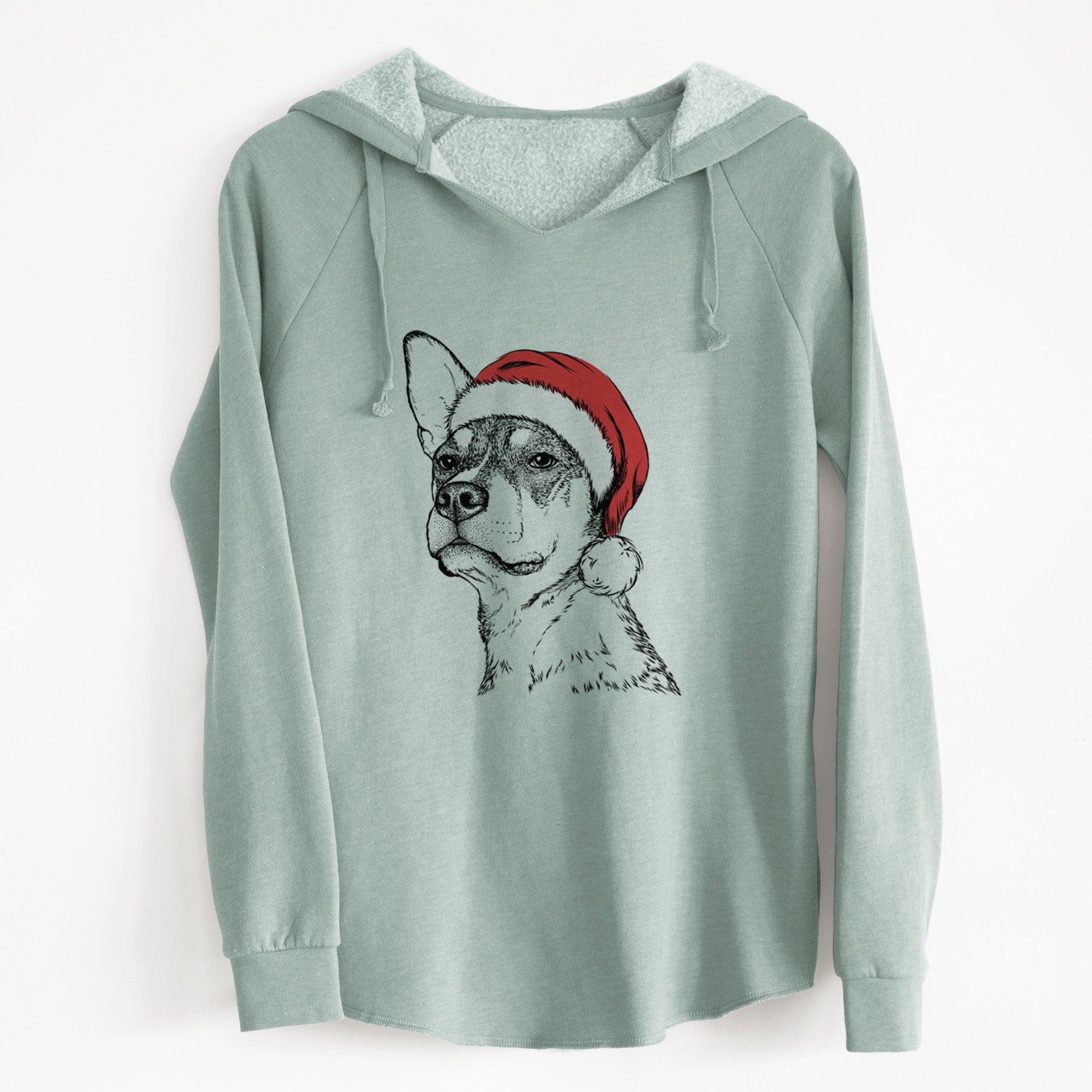 Santa Bill the Heeler Mix - Cali Wave Hooded Sweatshirt