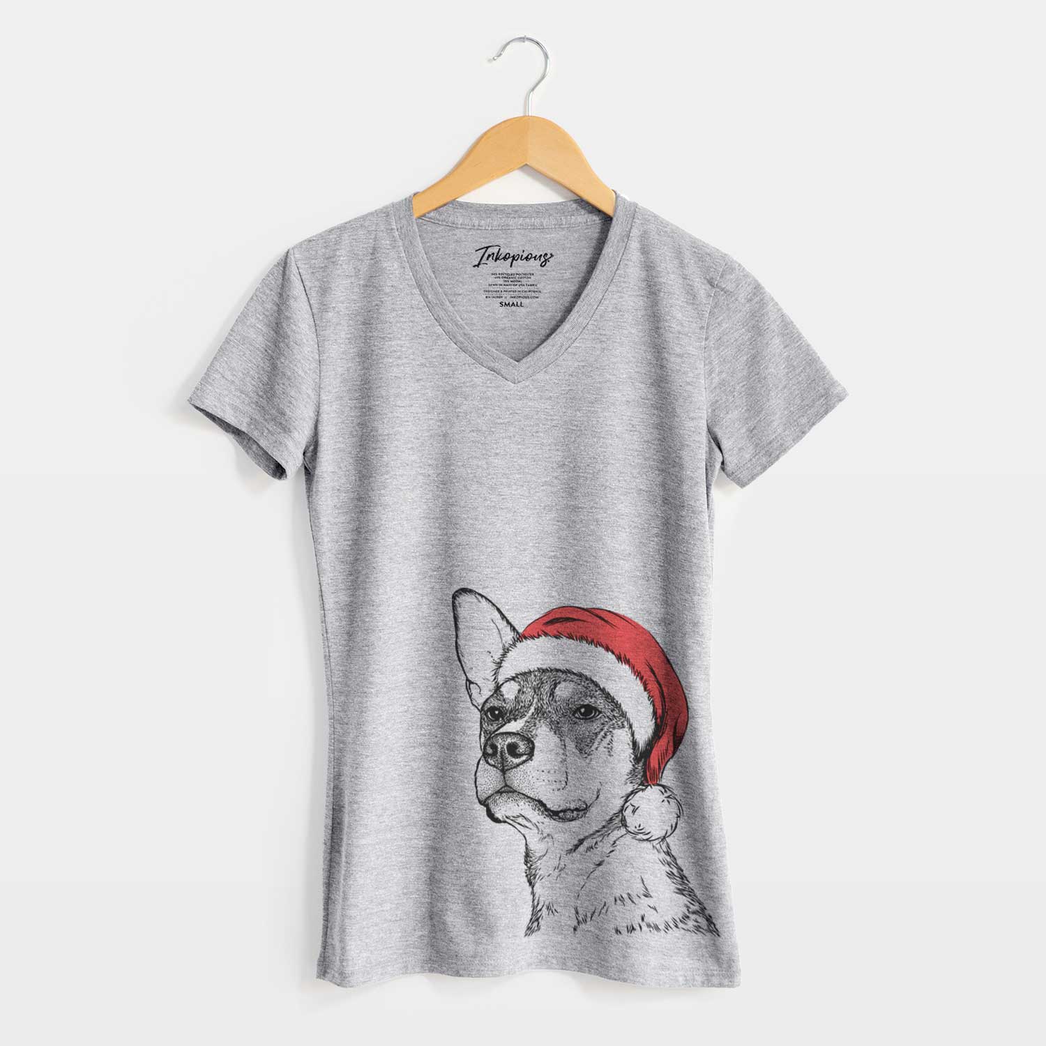 Santa Bill the Heeler Mix - Women's V-neck Shirt