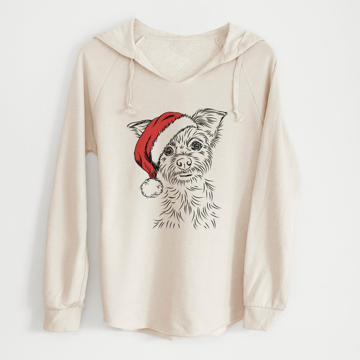 Santa Bingo the Yorkshire Terrier - Cali Wave Hooded Sweatshirt