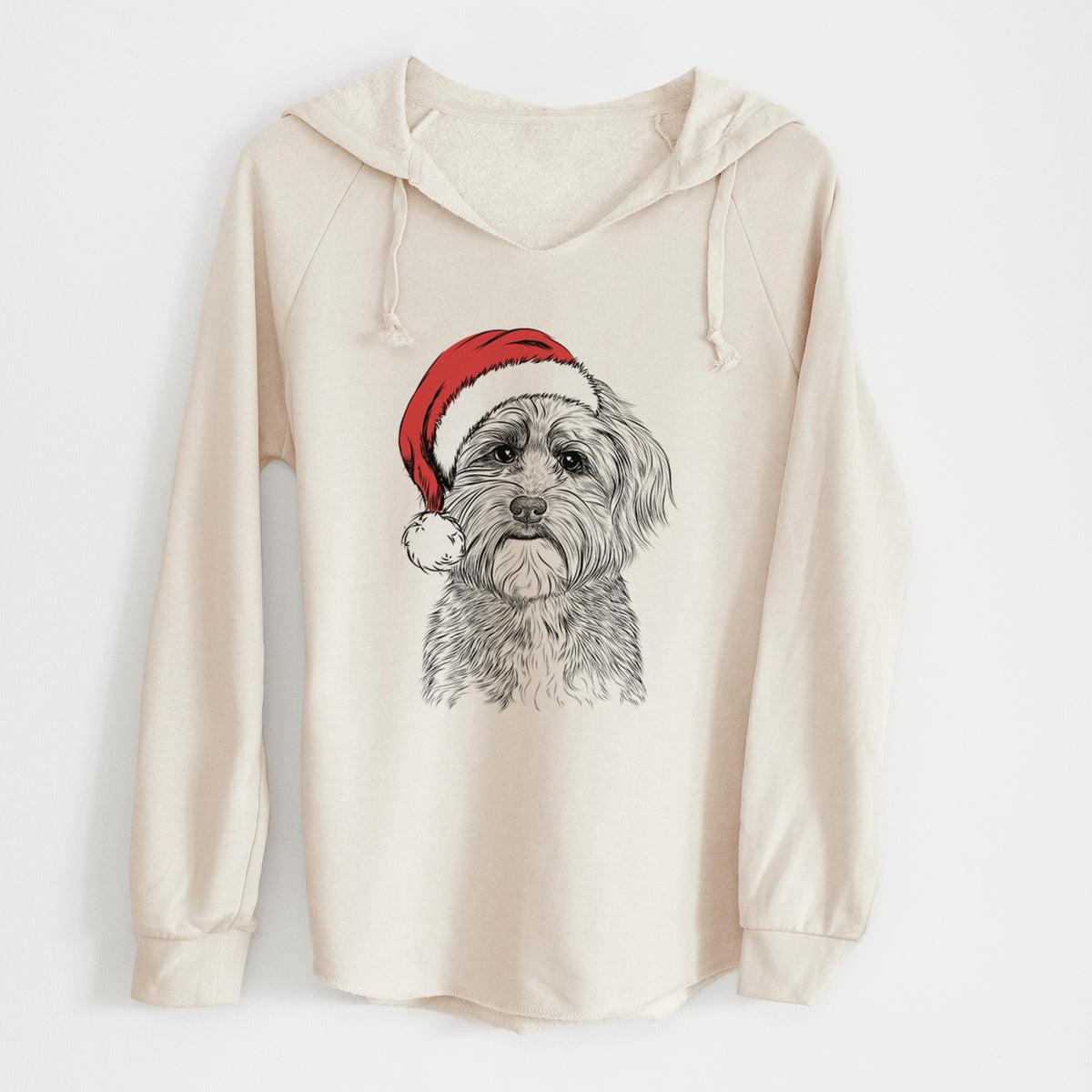 Santa Bingo the Mixed Breed - Cali Wave Hooded Sweatshirt