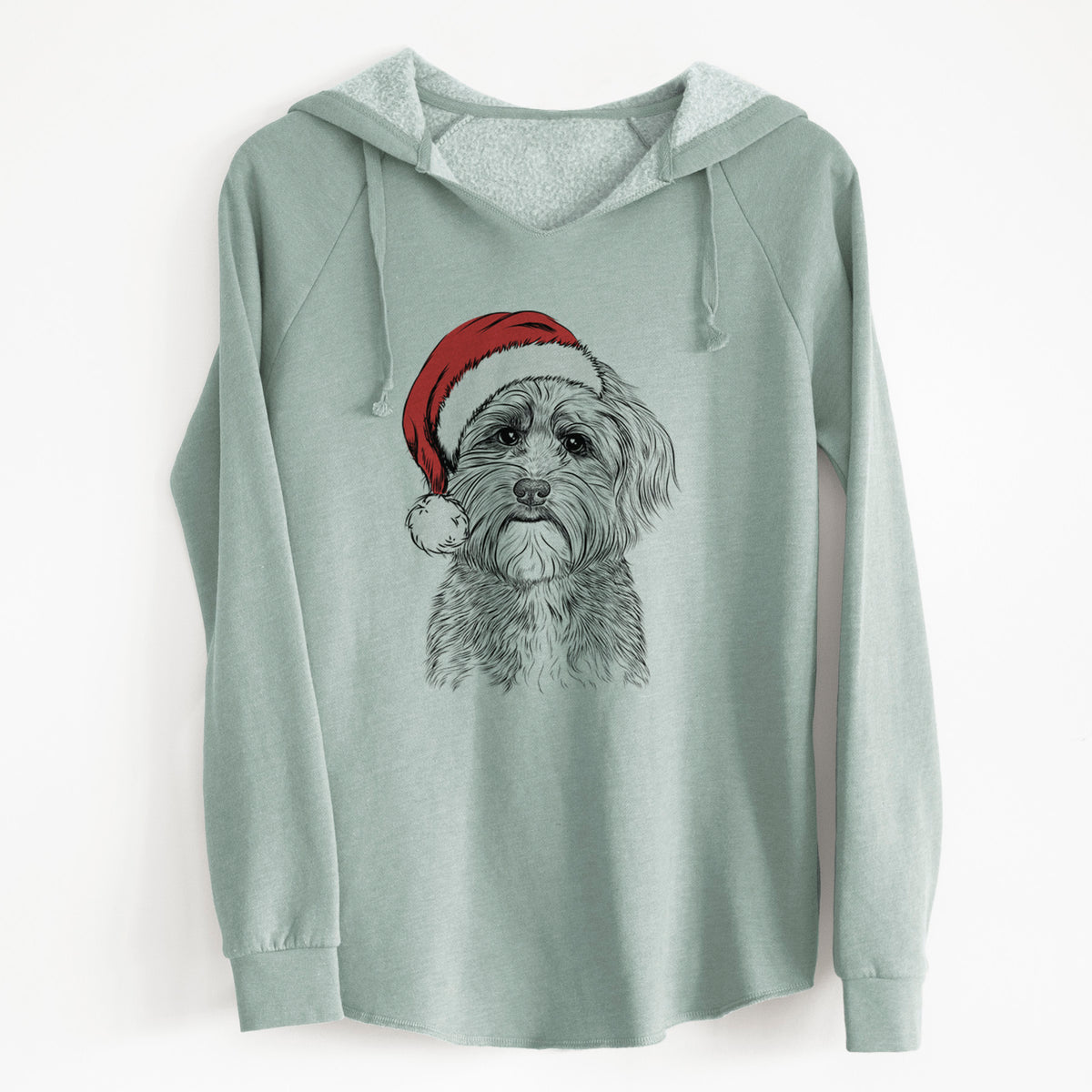 Santa Bingo the Mixed Breed - Cali Wave Hooded Sweatshirt