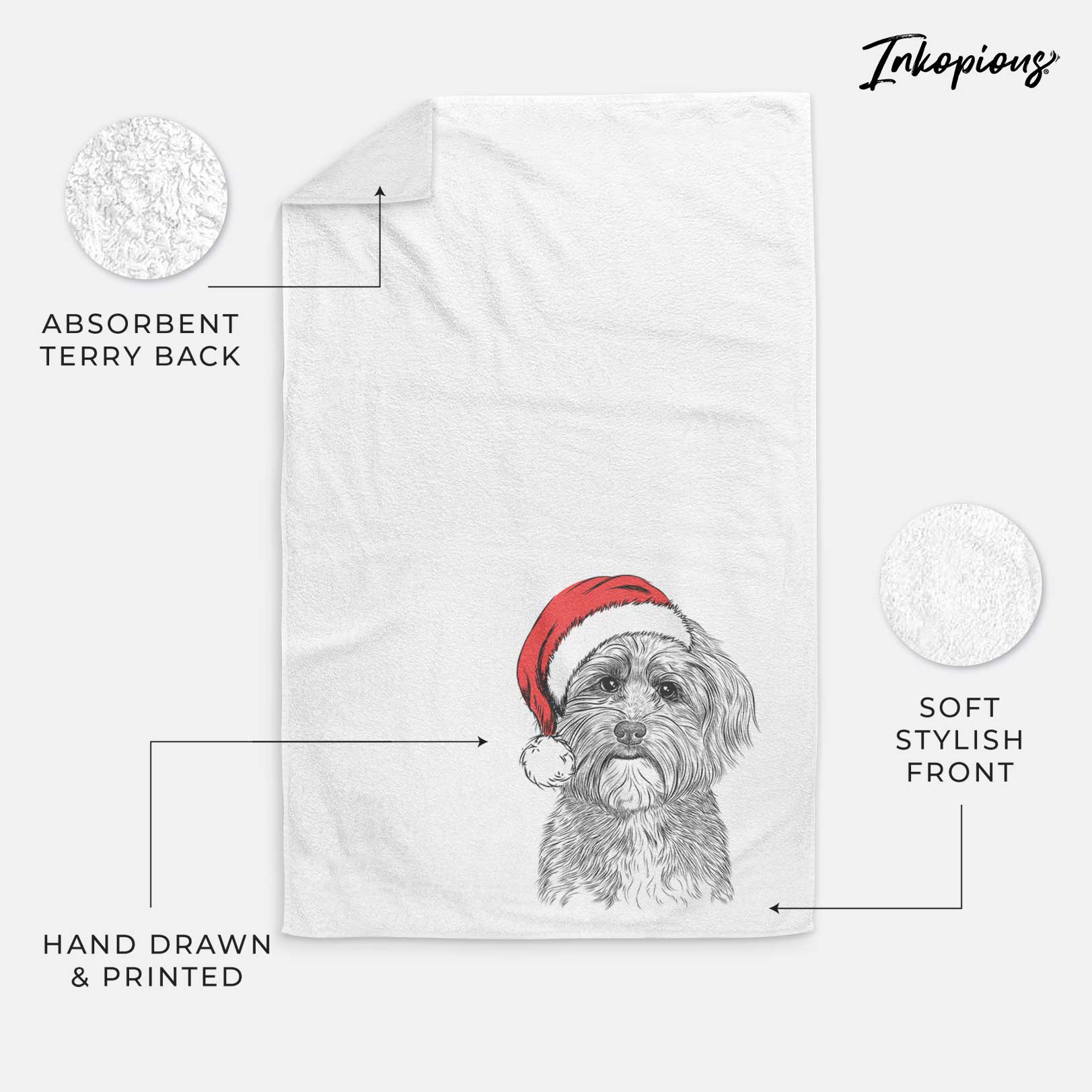 Bingo the Mixed Breed Decorative Hand Towel