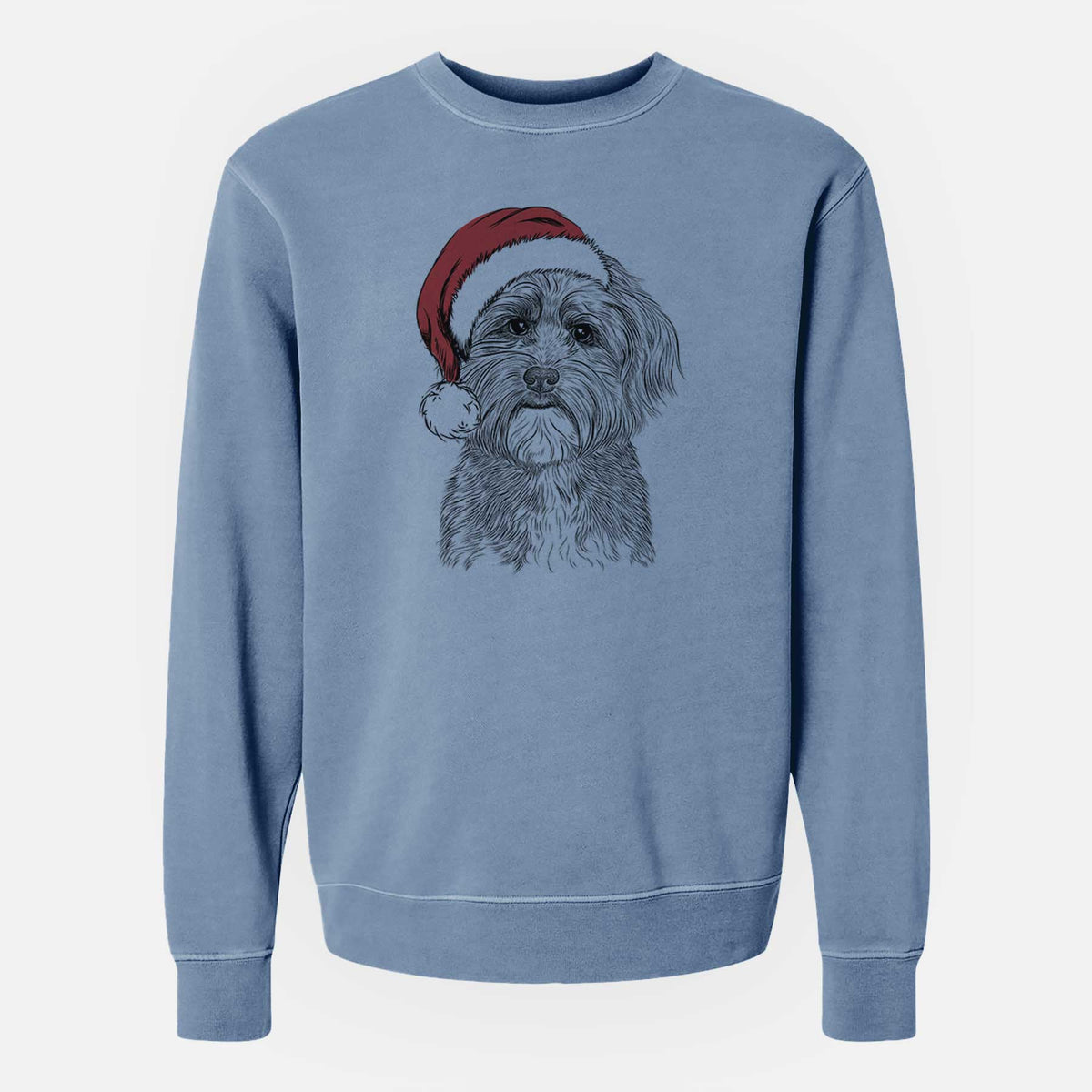 Santa Bingo the Mixed Breed - Unisex Pigment Dyed Crew Sweatshirt