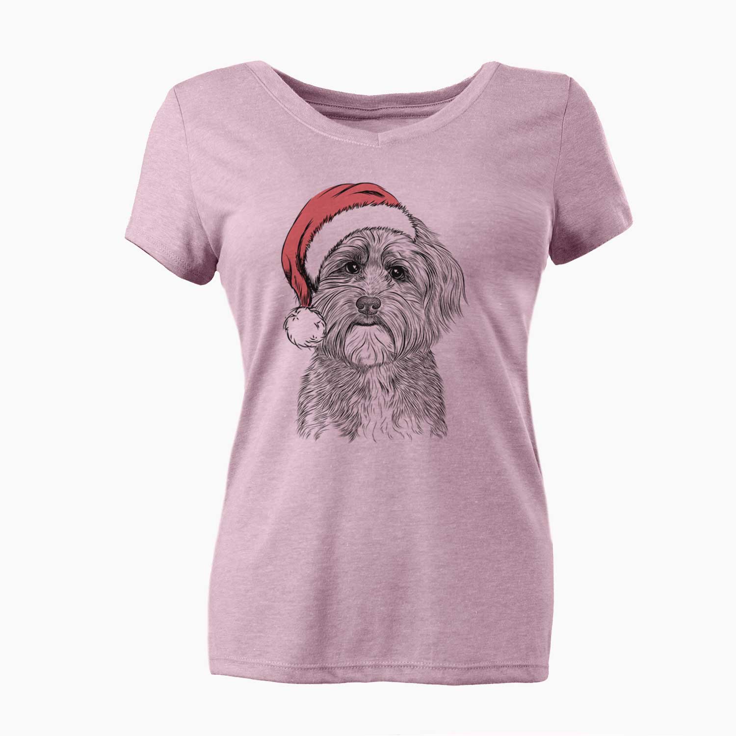 Santa Bingo the Mixed Breed - Women's V-neck Shirt