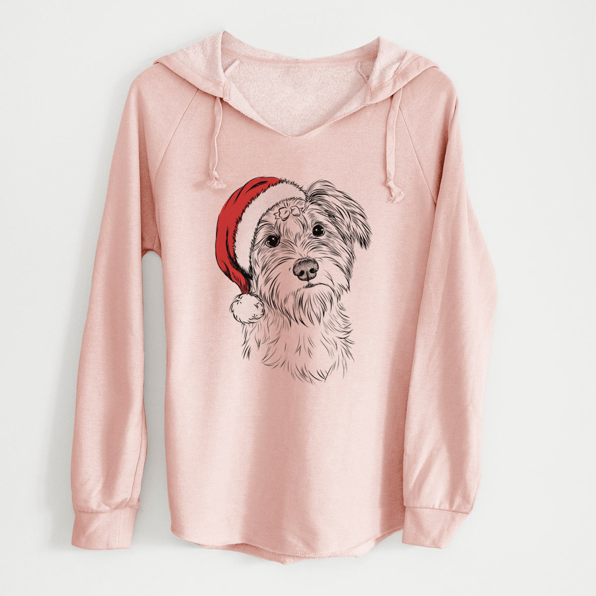 Santa Birdee the Schnauzer Mix - Cali Wave Hooded Sweatshirt