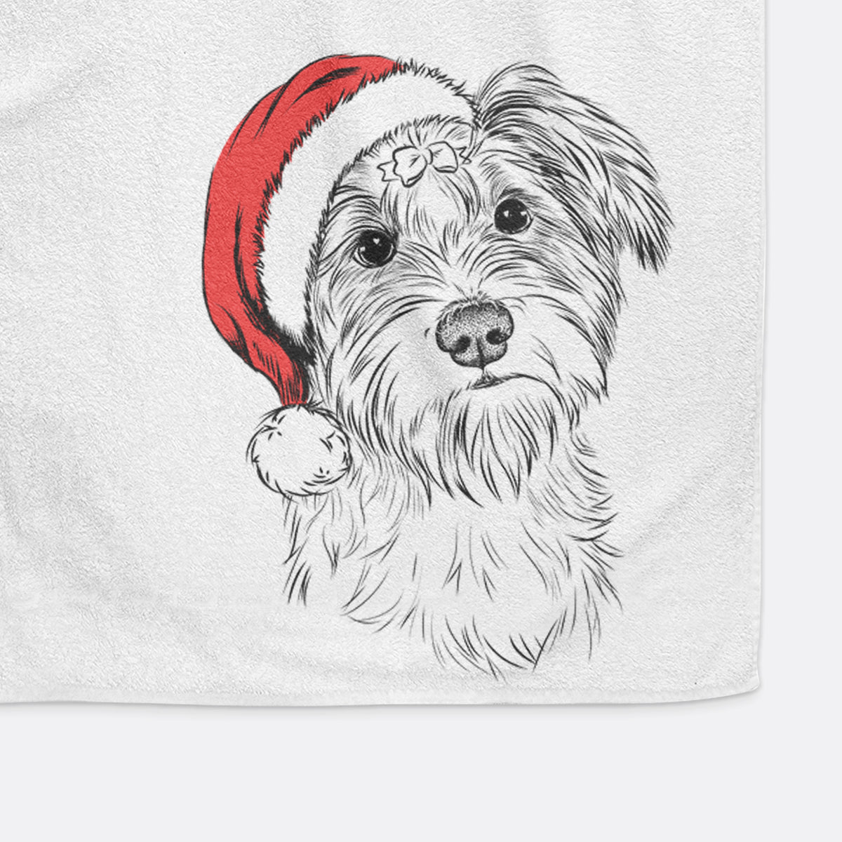 Birdee the Schnauzer Mix Decorative Hand Towel