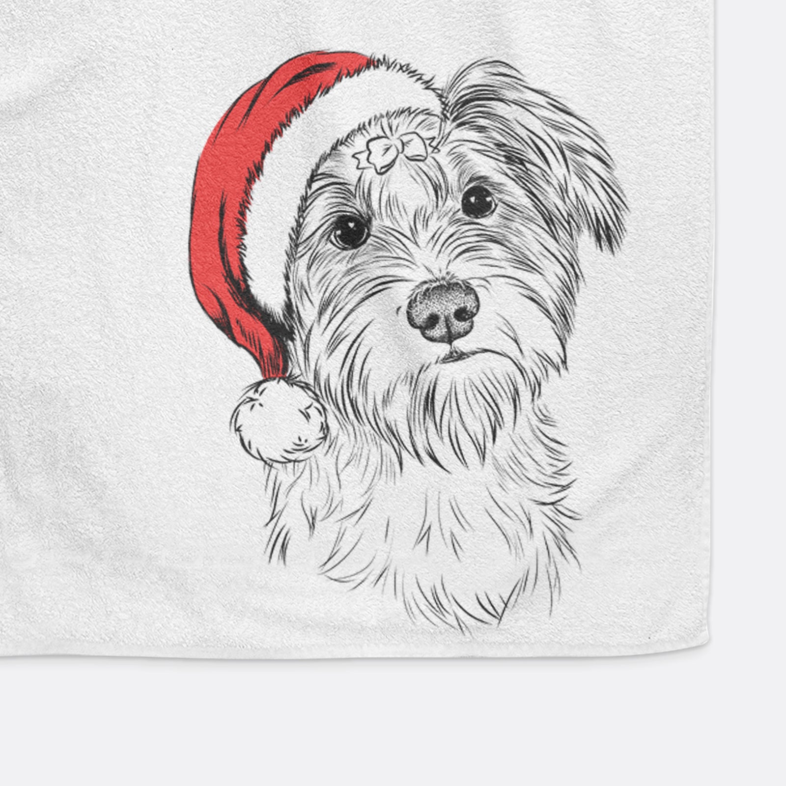 Birdee the Schnauzer Mix Decorative Hand Towel