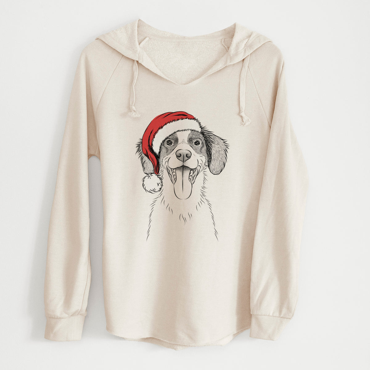 Santa Birdie the Brittany - Cali Wave Hooded Sweatshirt