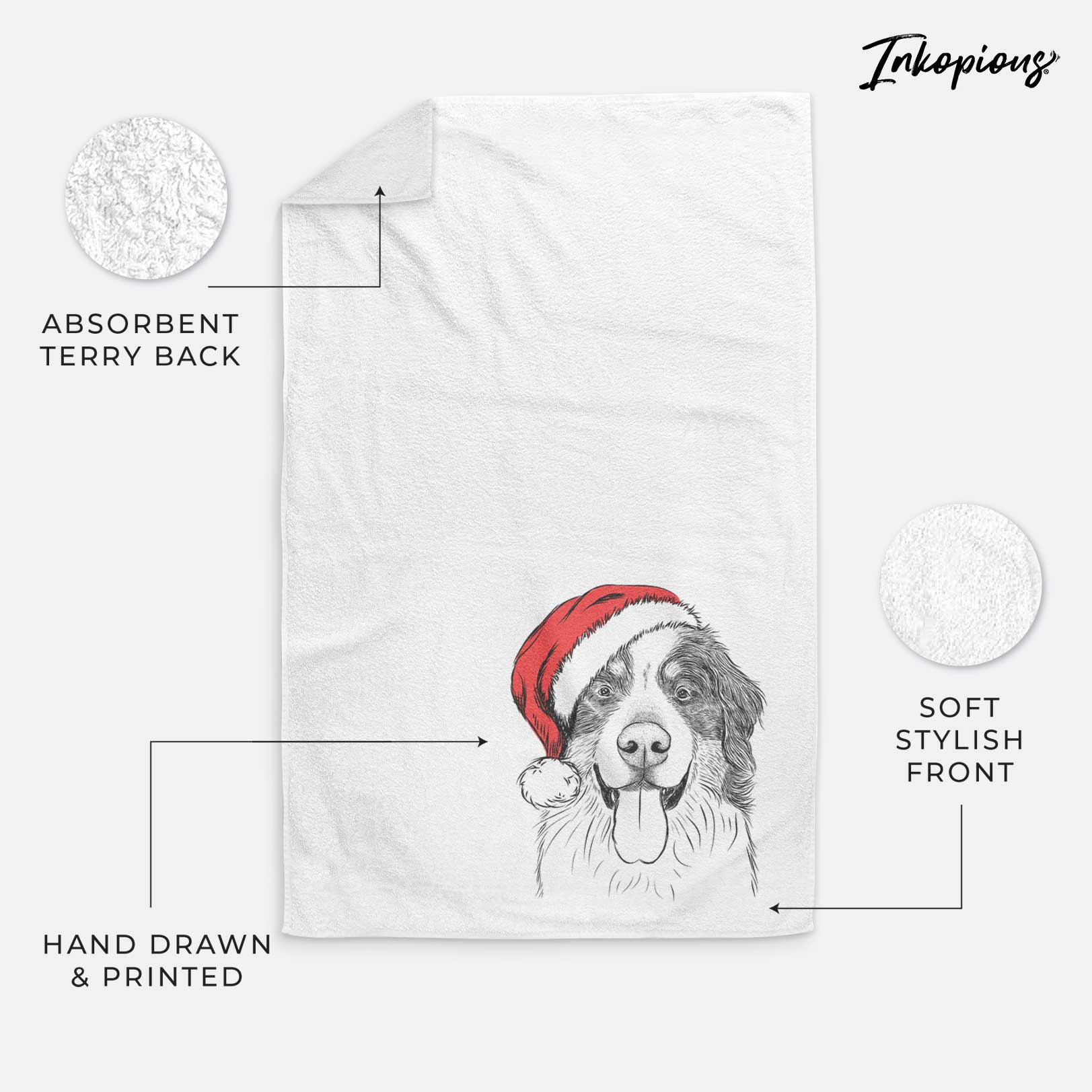 Blaze the Bernese Mountain Dog Decorative Hand Towel