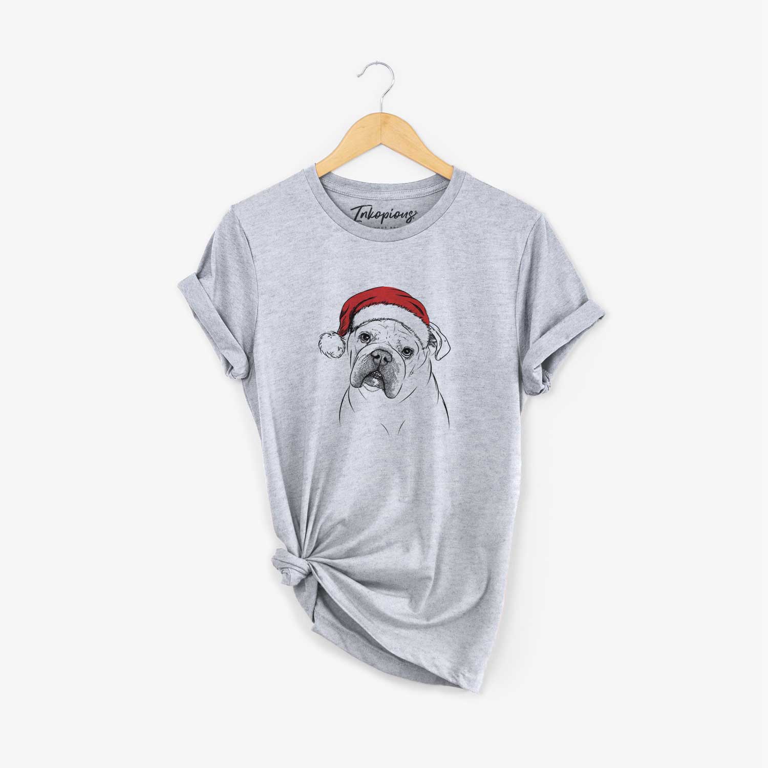 Santa Blossom the English Bulldog - Unisex Crewneck