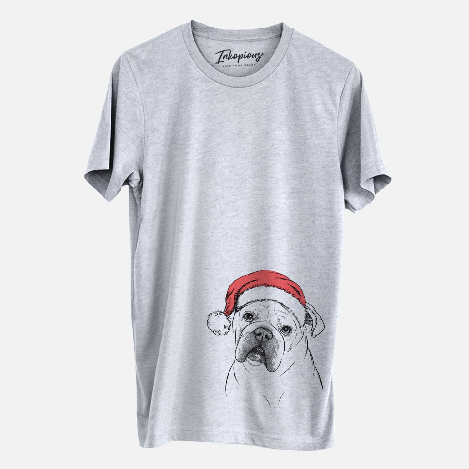 Santa Blossom the English Bulldog - Unisex Crewneck