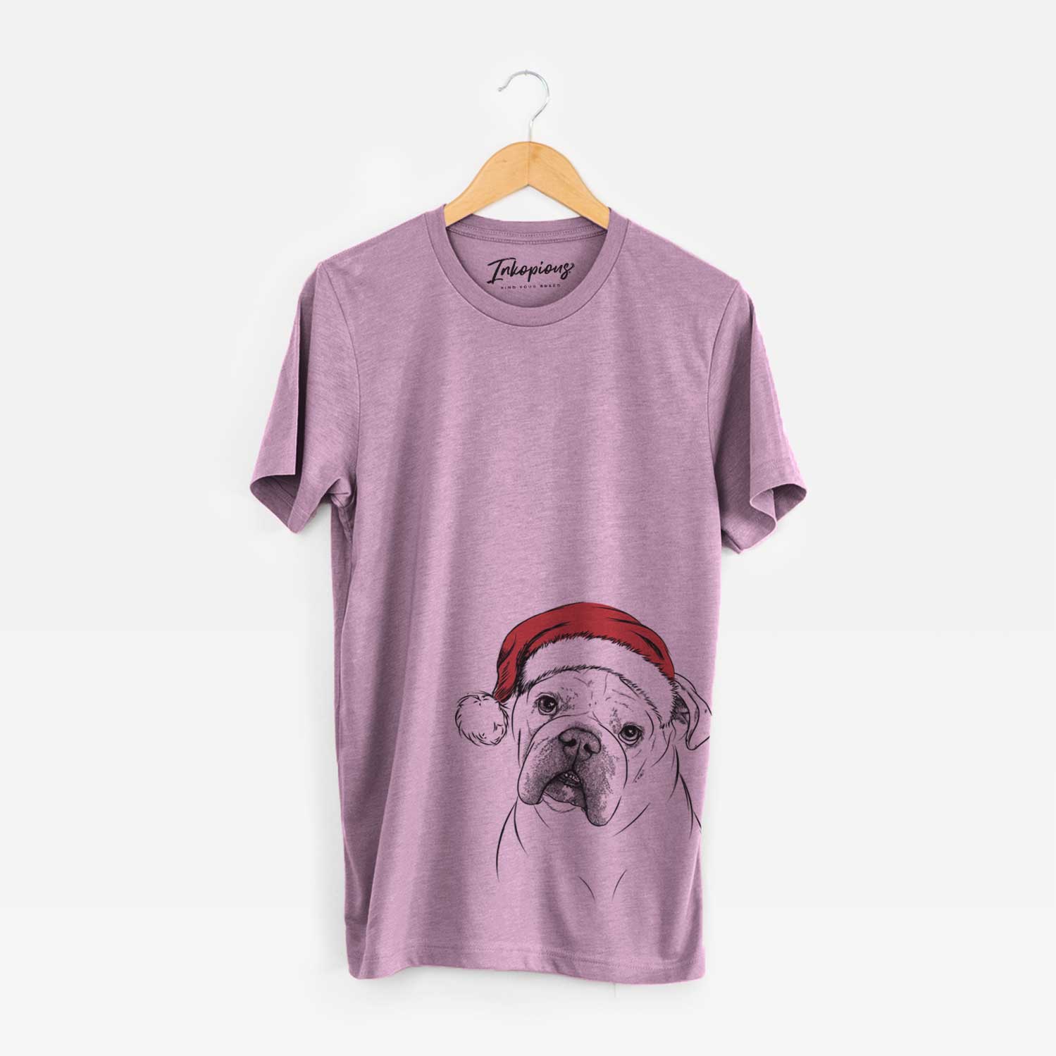 Santa Blossom the English Bulldog - Unisex Crewneck