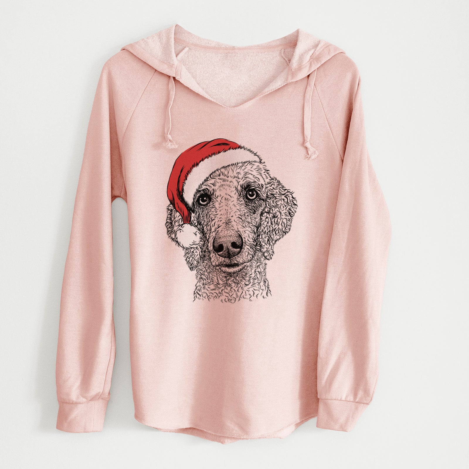 Santa Blossom the Poodle - Cali Wave Hooded Sweatshirt