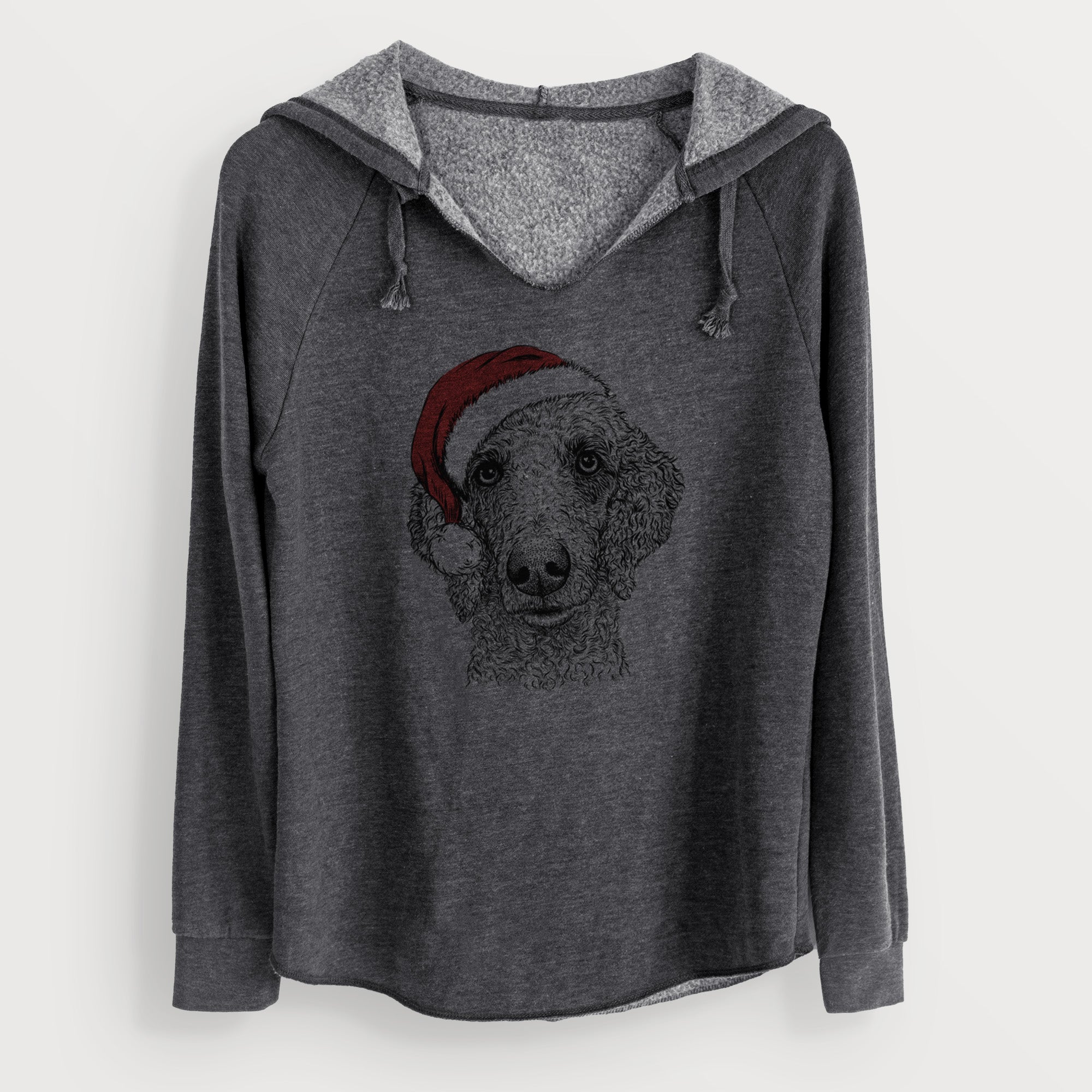 Santa Blossom the Poodle - Cali Wave Hooded Sweatshirt