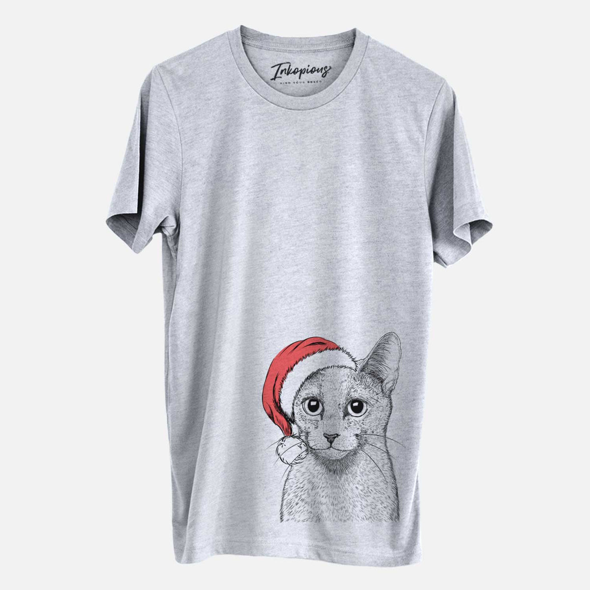 Santa Blue the Russsian Blue Cat - Unisex Crewneck