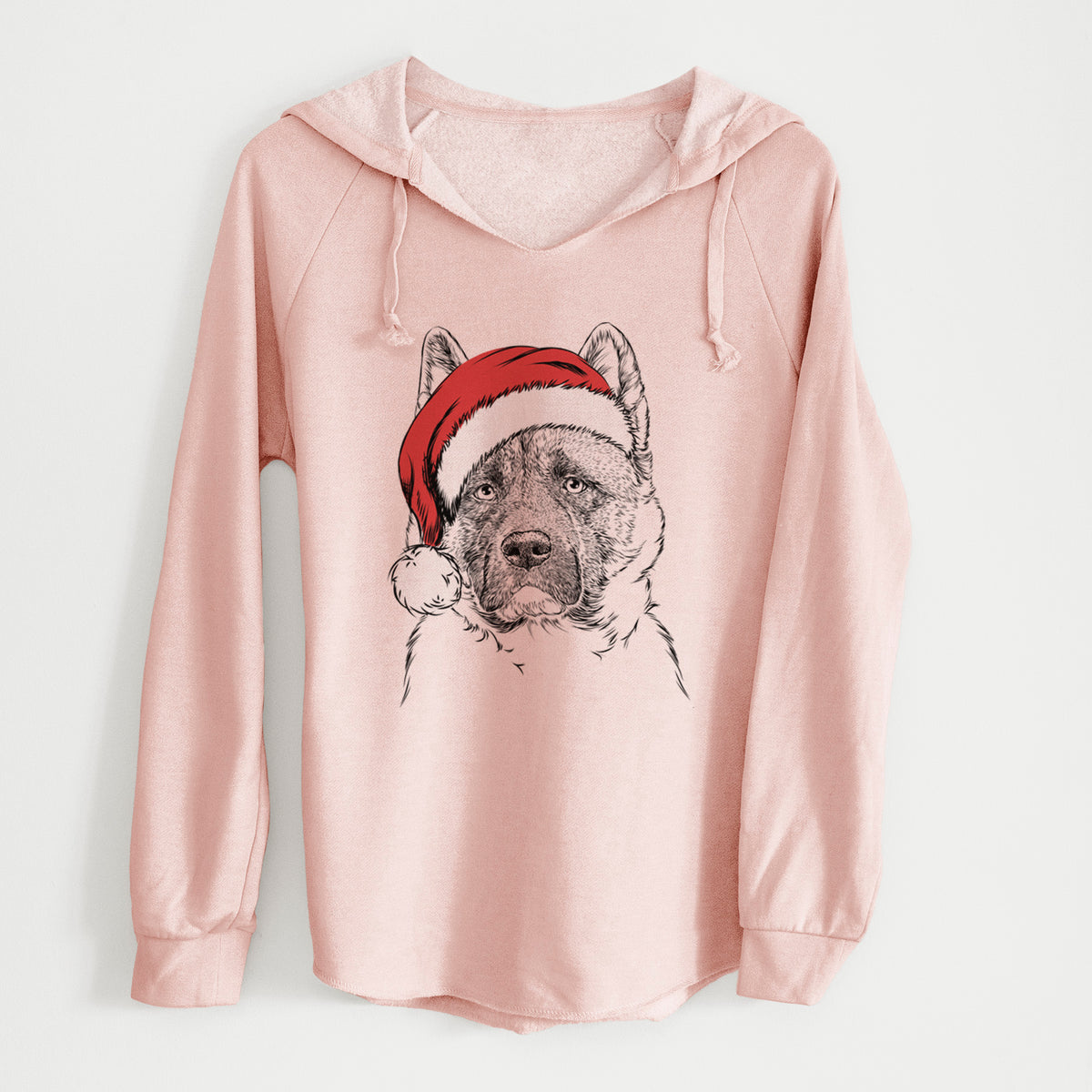 Santa Bo the American Akita - Cali Wave Hooded Sweatshirt