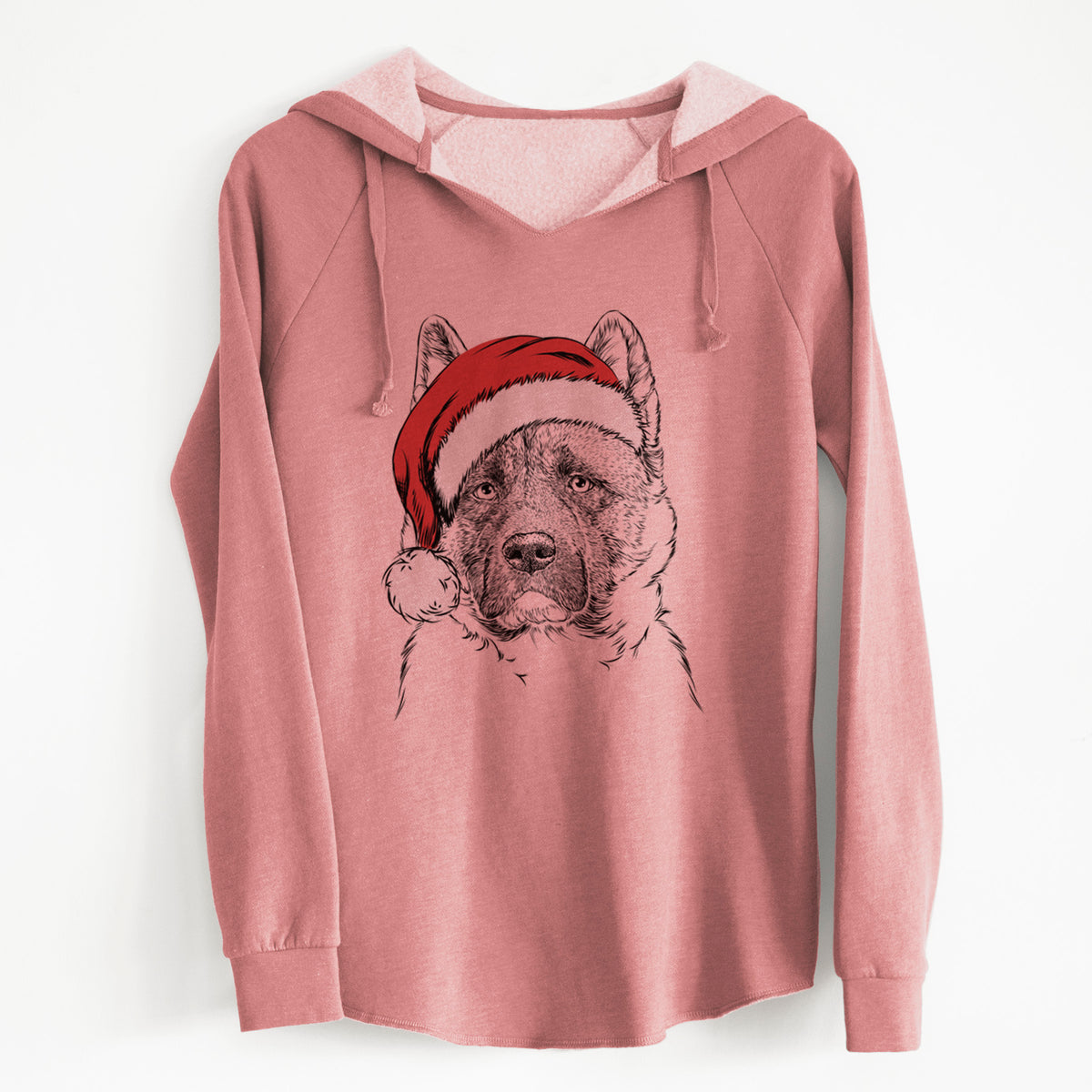 Santa Bo the American Akita - Cali Wave Hooded Sweatshirt