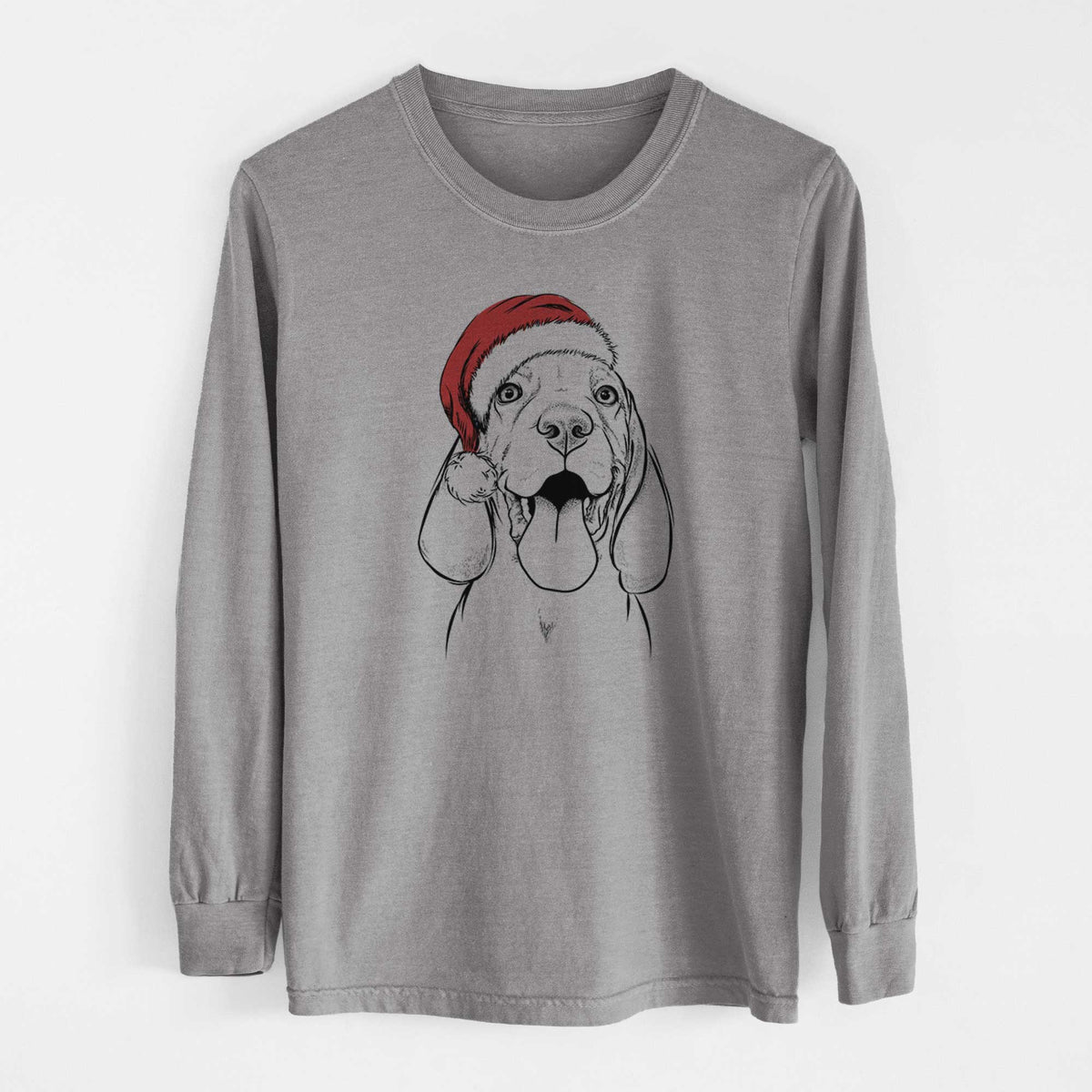 Santa Bodi the Vizsla - Heavyweight 100% Cotton Long Sleeve