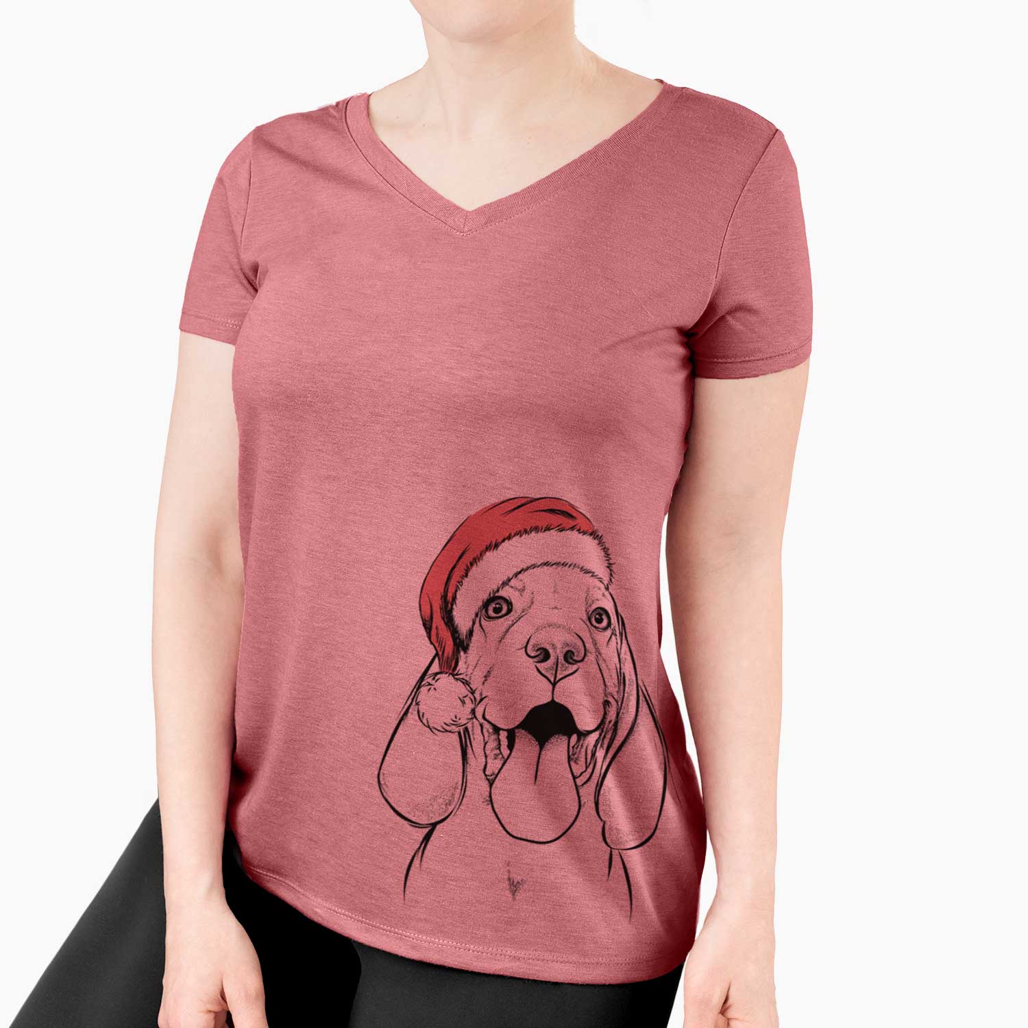 Bodi the Vizsla - Women's V-neck Shirt