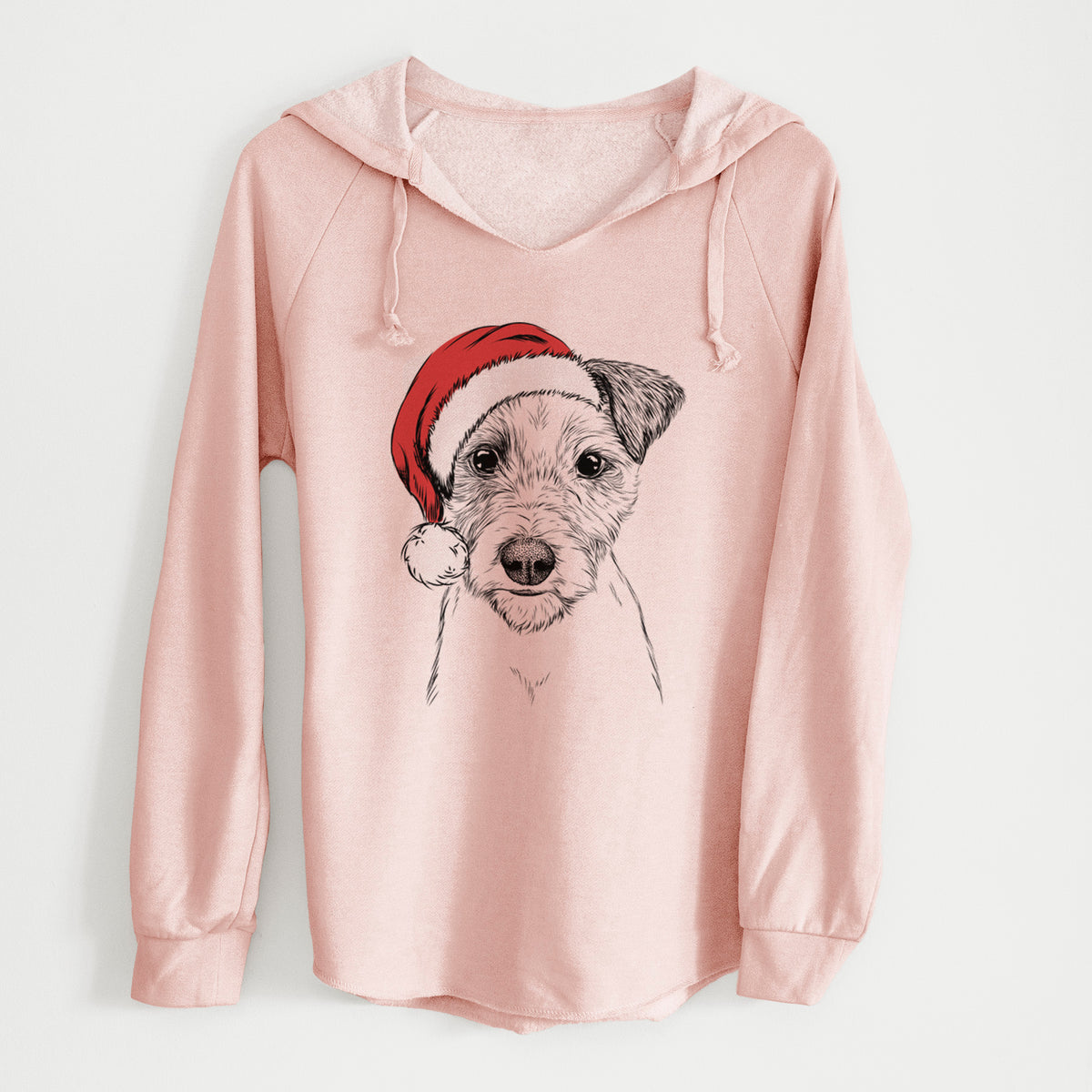 Santa Bogart the Parson Russell Terrier - Cali Wave Hooded Sweatshirt