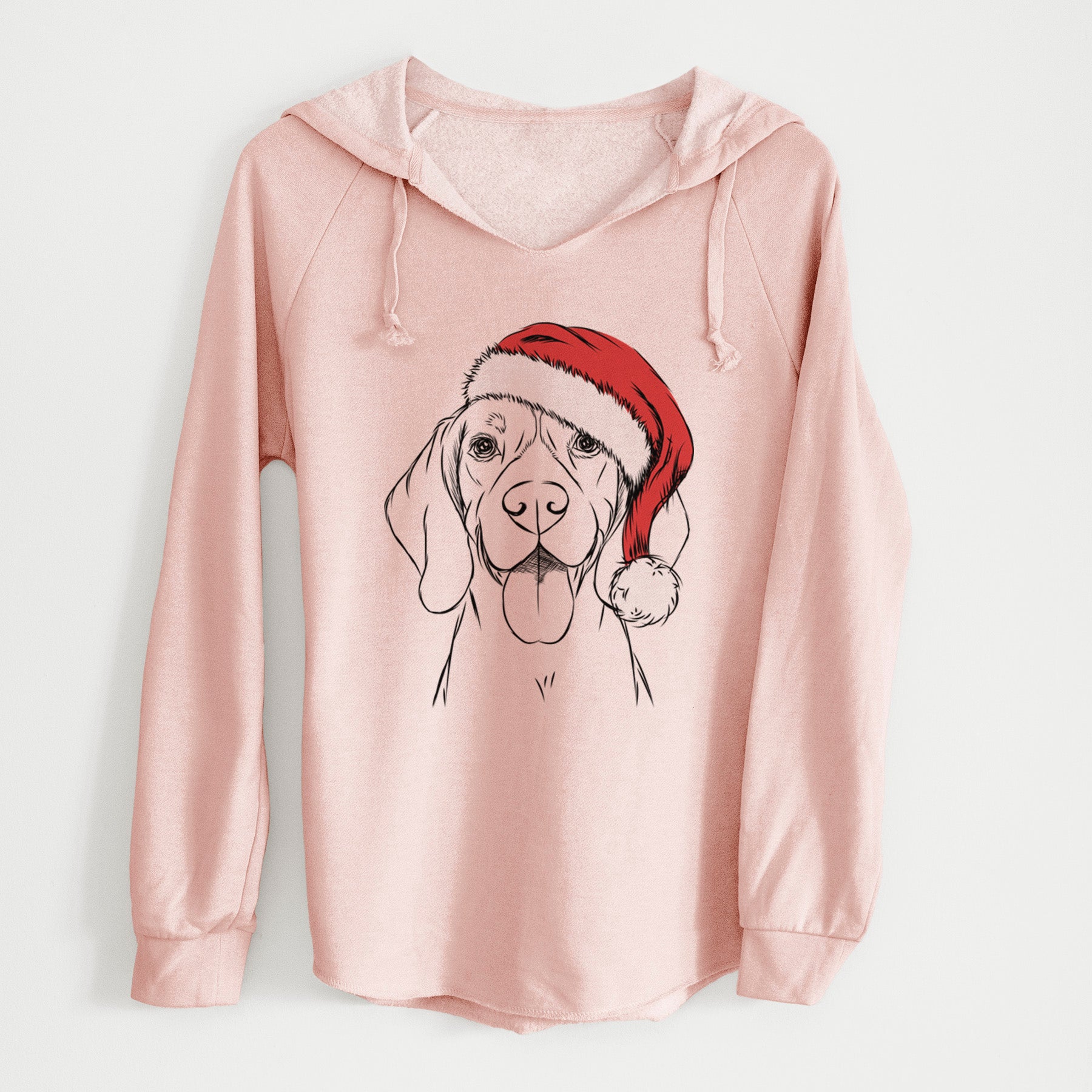 Santa Bogie the Beagle - Cali Wave Hooded Sweatshirt