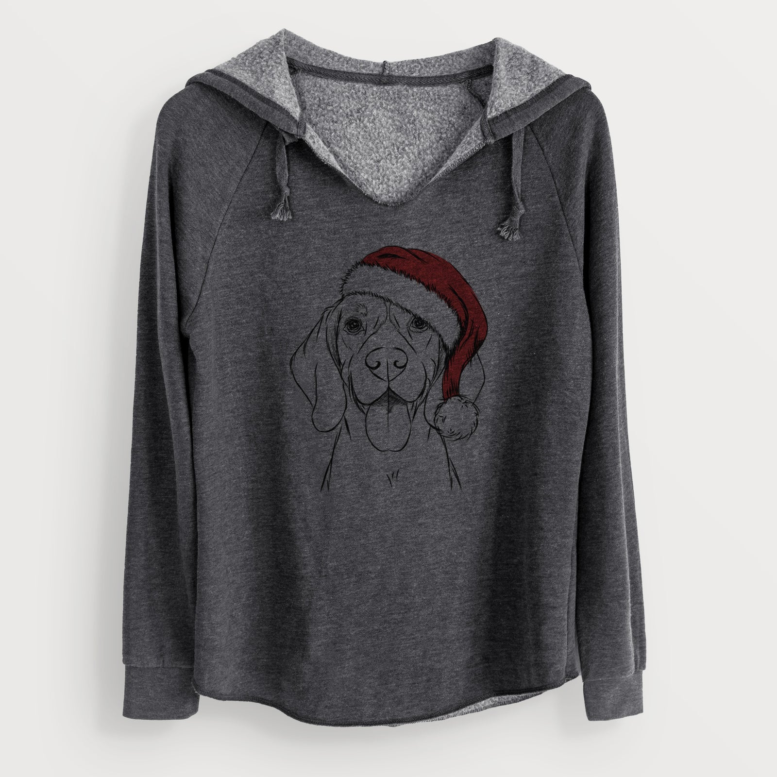 Santa Bogie the Beagle - Cali Wave Hooded Sweatshirt