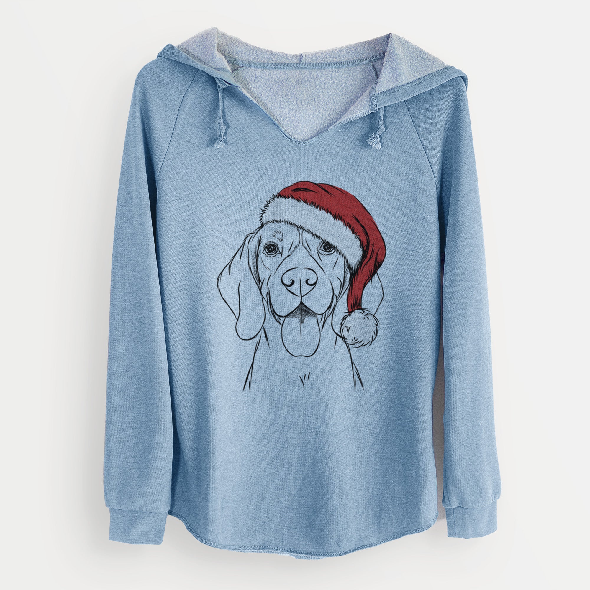 Santa Bogie the Beagle - Cali Wave Hooded Sweatshirt