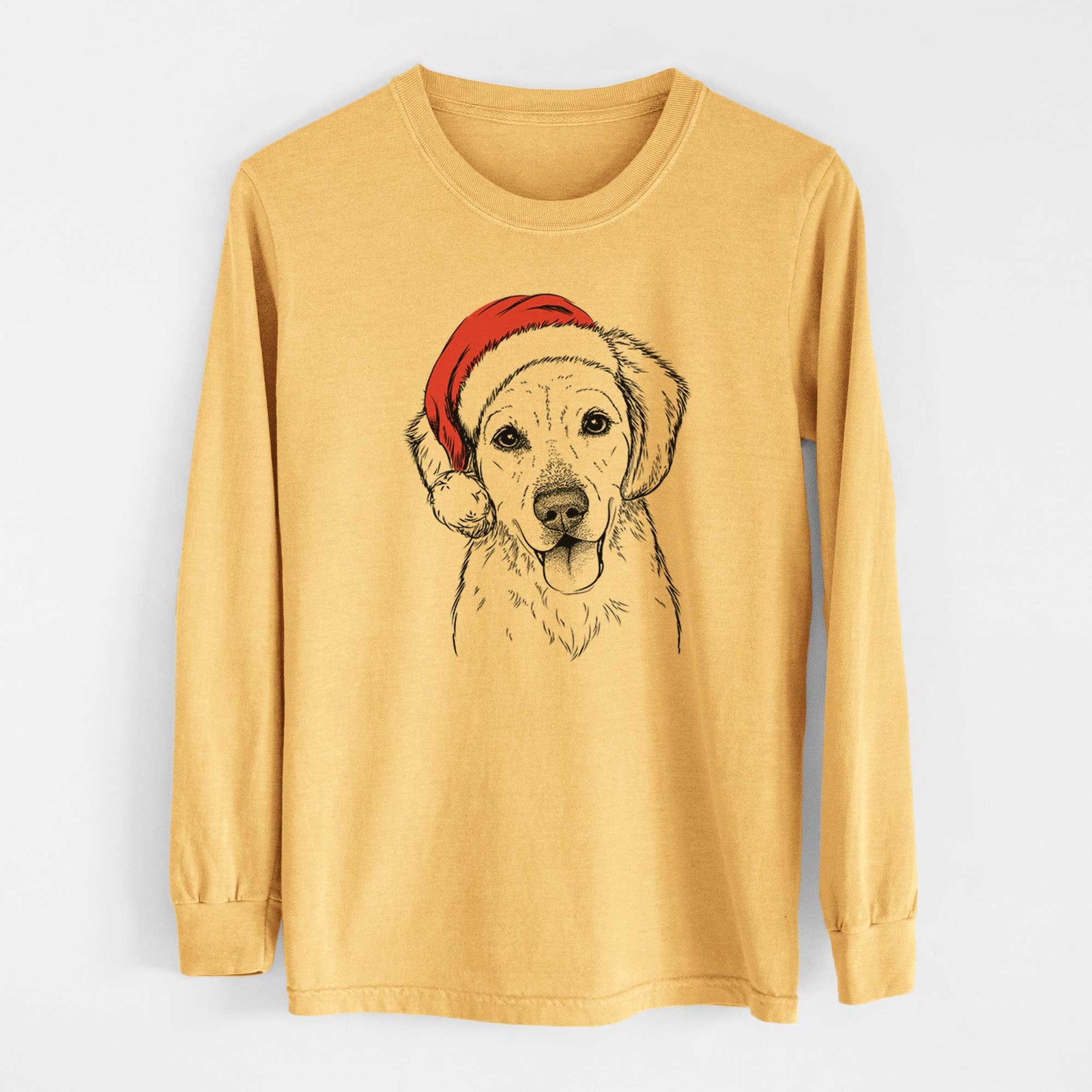 Santa Bojo the Golden Retriever - Heavyweight 100% Cotton Long Sleeve