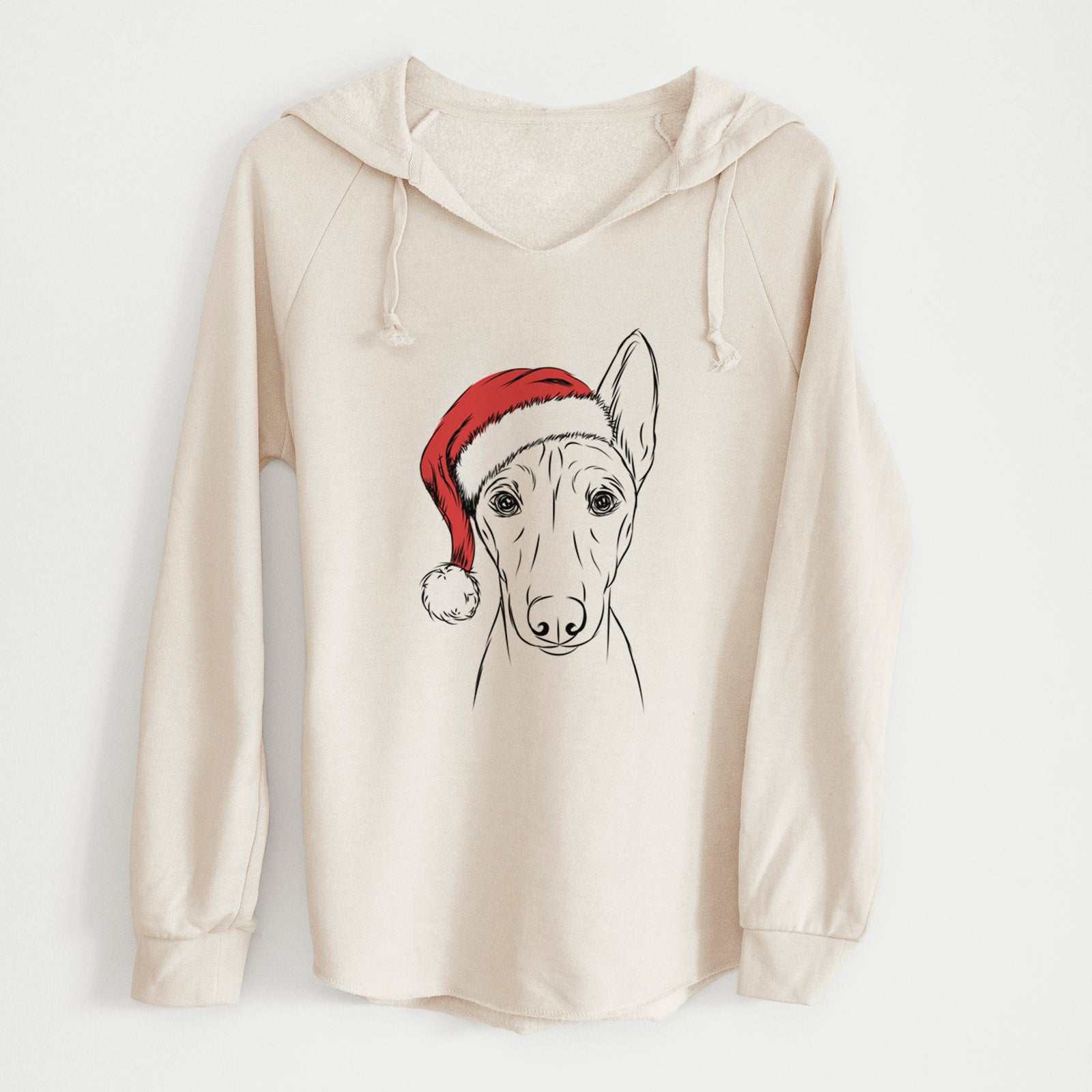 Santa Bonsai the Basenji - Cali Wave Hooded Sweatshirt