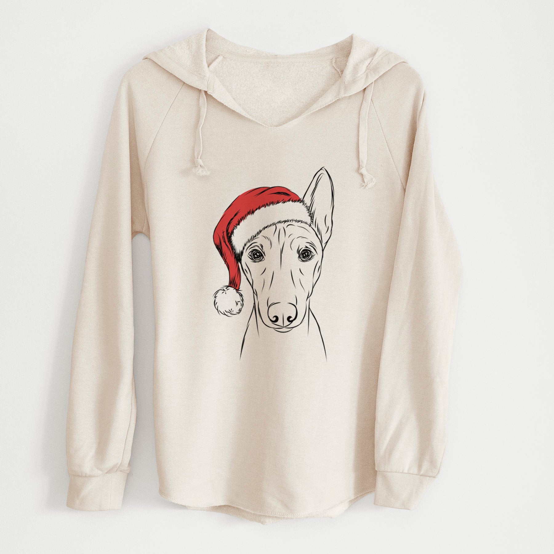 Santa Bonsai the Basenji - Cali Wave Hooded Sweatshirt