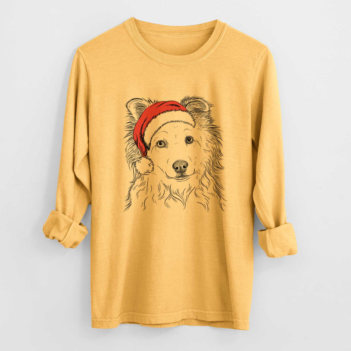 Santa Bonsai the Mixed Breed - Heavyweight 100% Cotton Long Sleeve