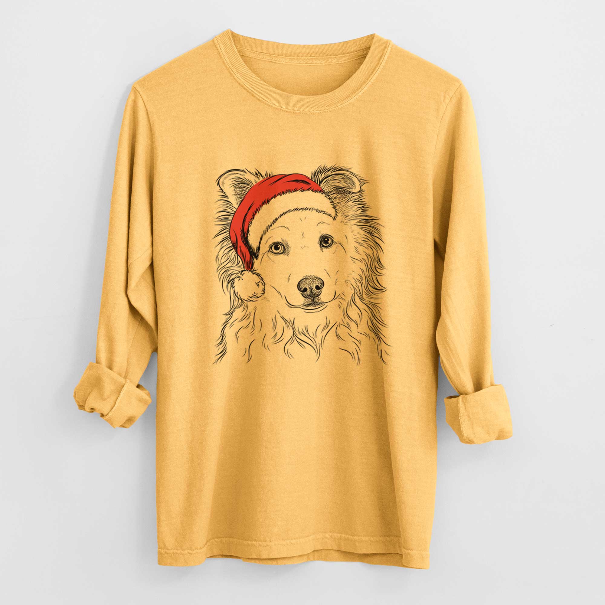 Santa Bonsai the Mixed Breed - Heavyweight 100% Cotton Long Sleeve