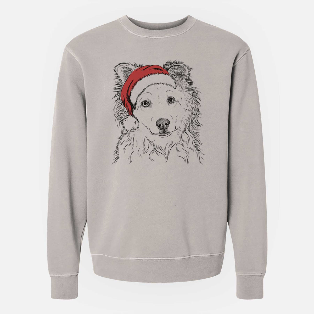 Santa Bonsai the Mixed Breed - Unisex Pigment Dyed Crew Sweatshirt