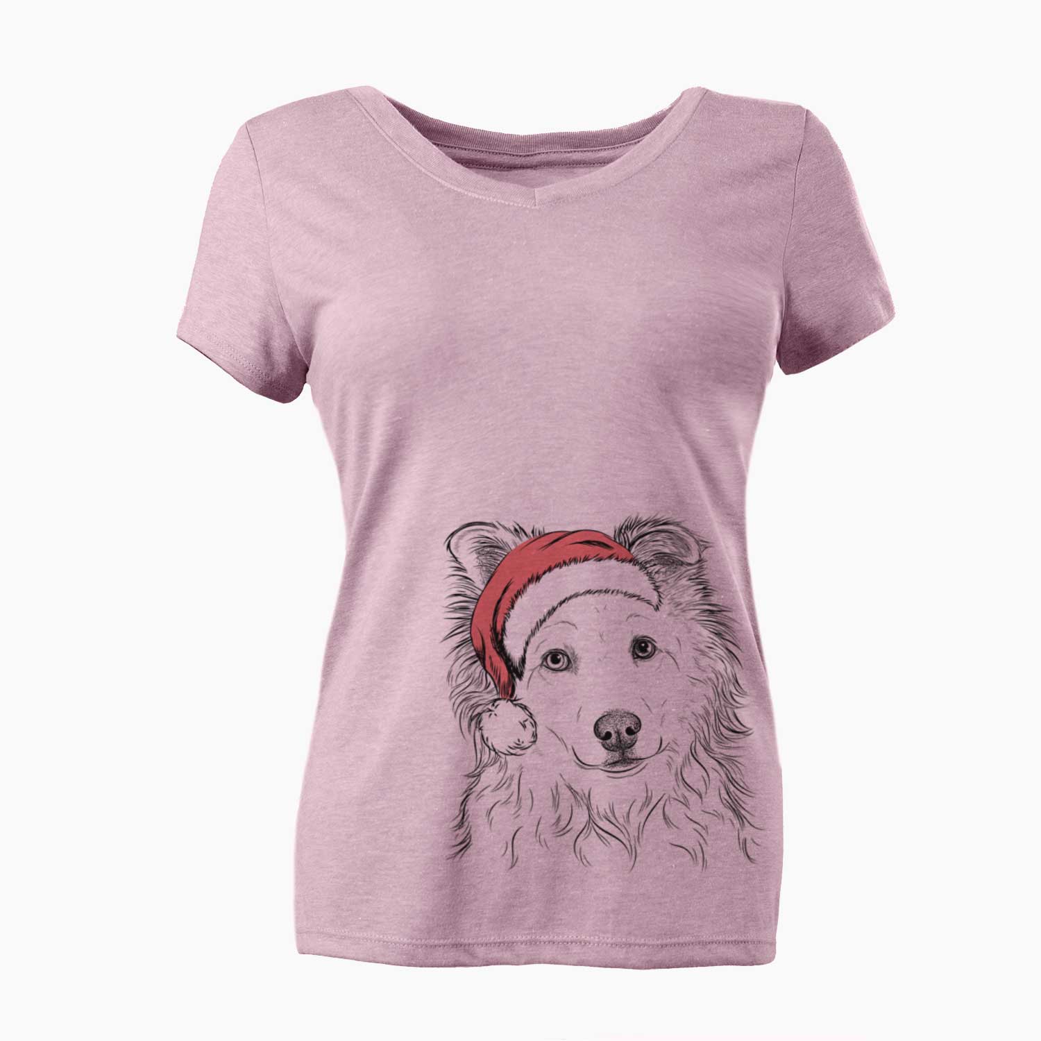Santa Bonsai the Mixed Breed - Women's V-neck Shirt