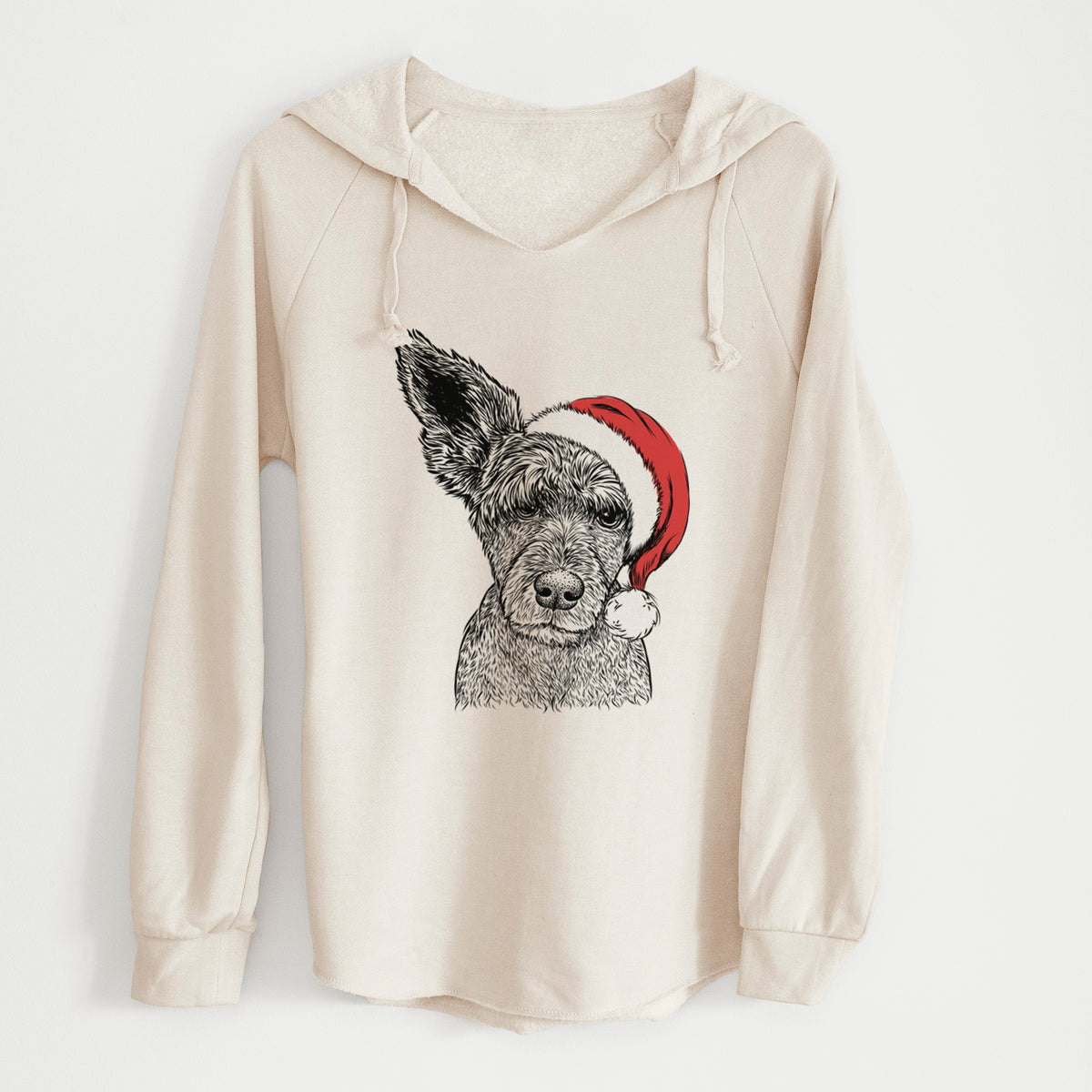 Santa Boodles the Schnauzer Mix - Cali Wave Hooded Sweatshirt