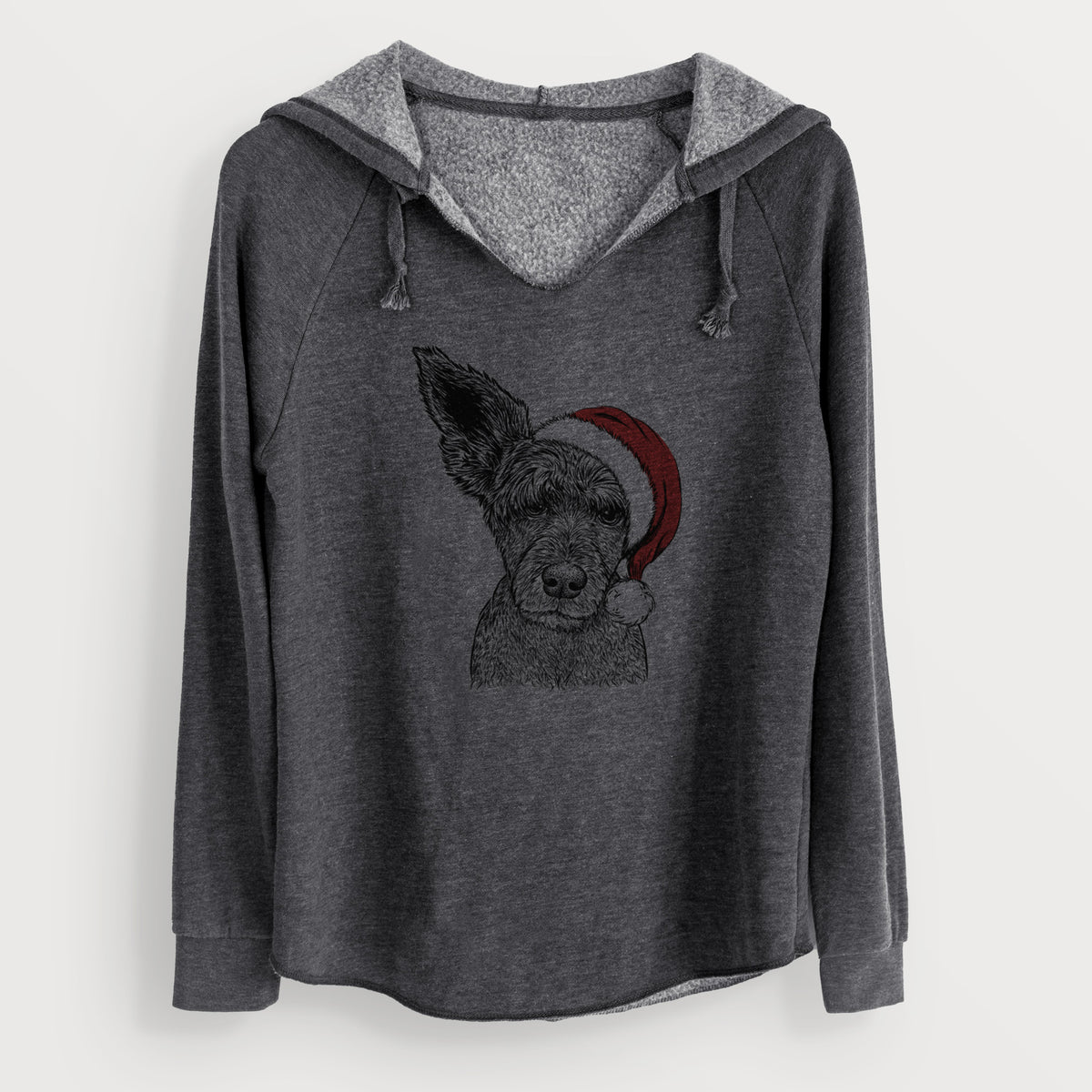 Santa Boodles the Schnauzer Mix - Cali Wave Hooded Sweatshirt