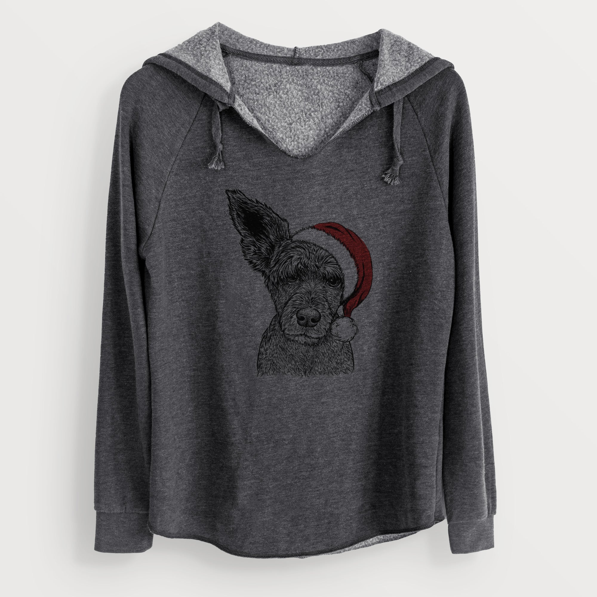 Santa Boodles the Schnauzer Mix - Cali Wave Hooded Sweatshirt