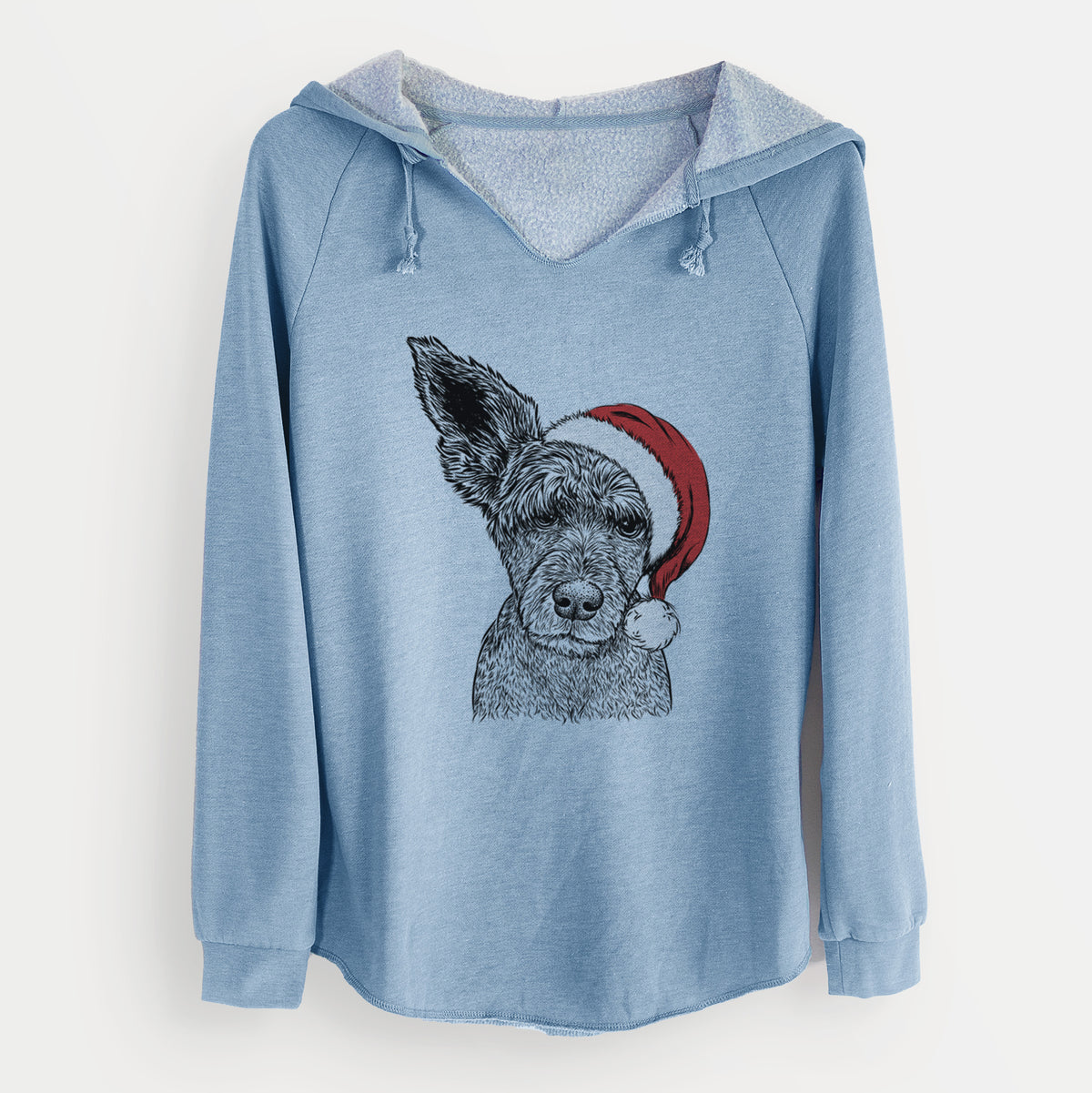 Santa Boodles the Schnauzer Mix - Cali Wave Hooded Sweatshirt