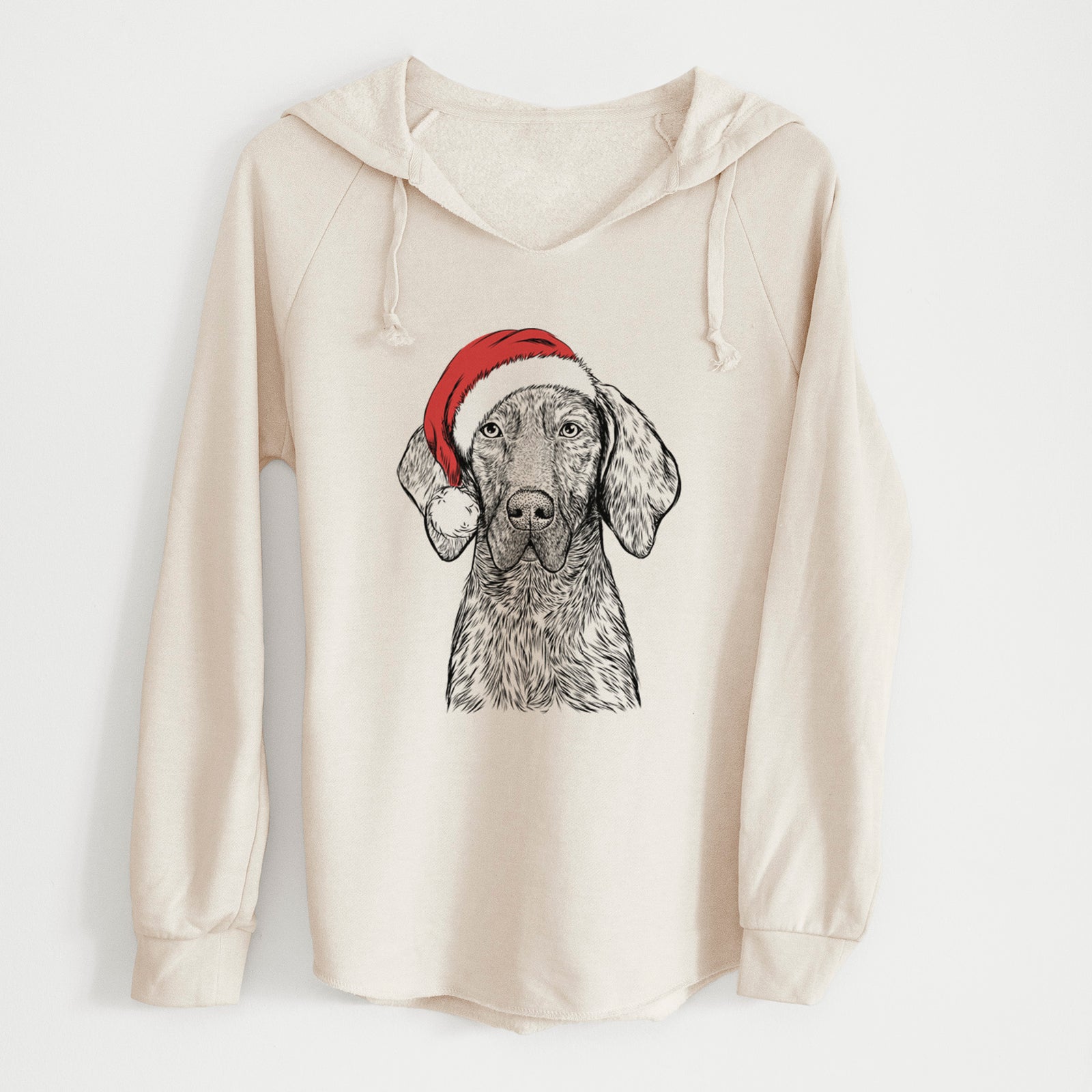 Santa Boone the Plott Hound - Cali Wave Hooded Sweatshirt
