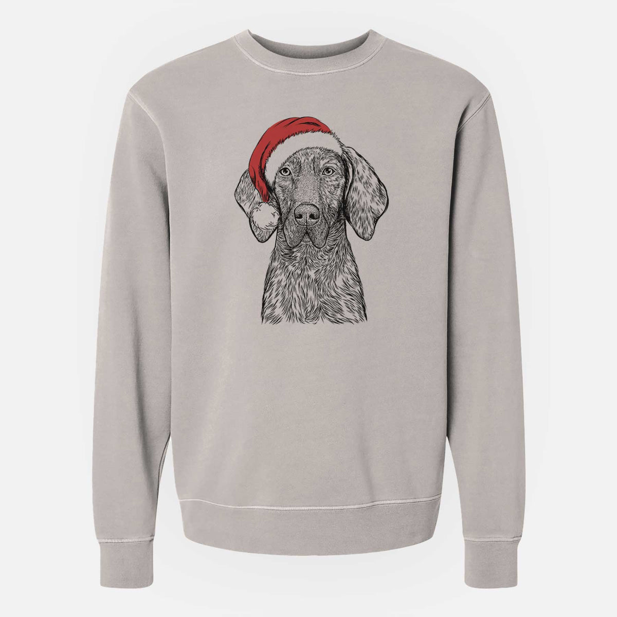 Santa Boone the Plott Hound - Unisex Pigment Dyed Crew Sweatshirt