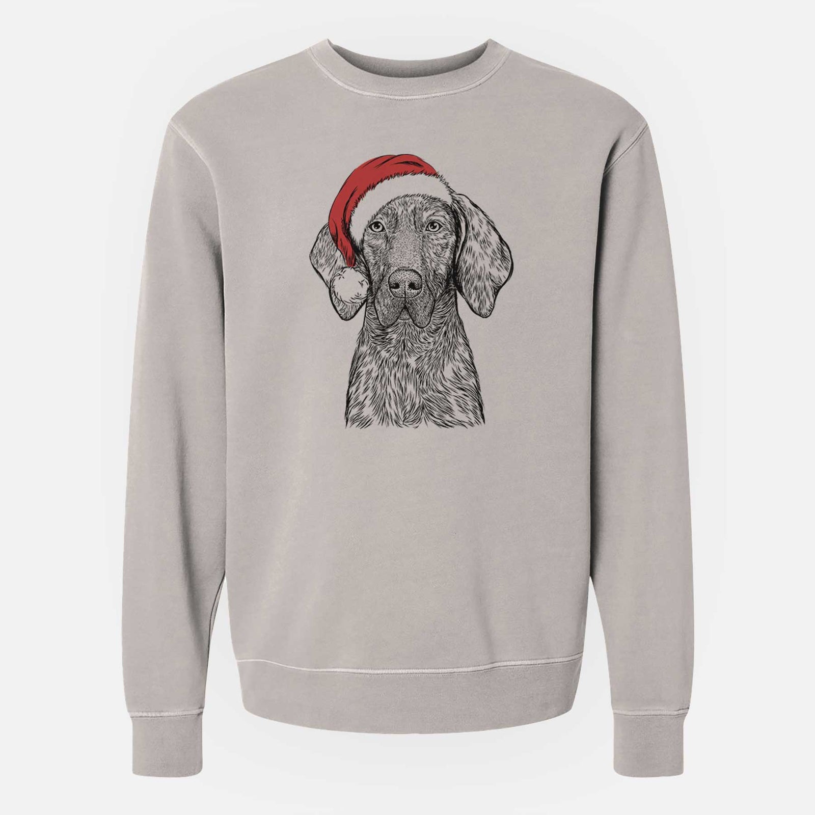 Santa Boone the Plott Hound - Unisex Pigment Dyed Crew Sweatshirt