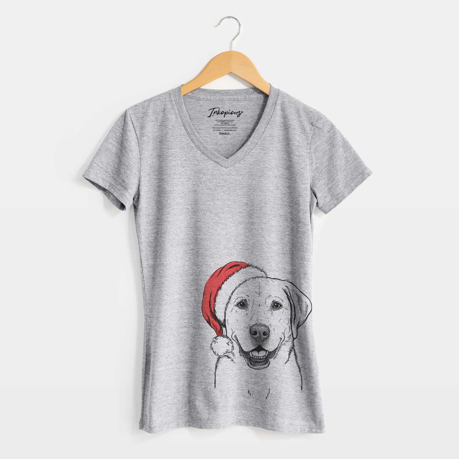 Santa Booney the Labrador Retriever - Women's V-neck Shirt