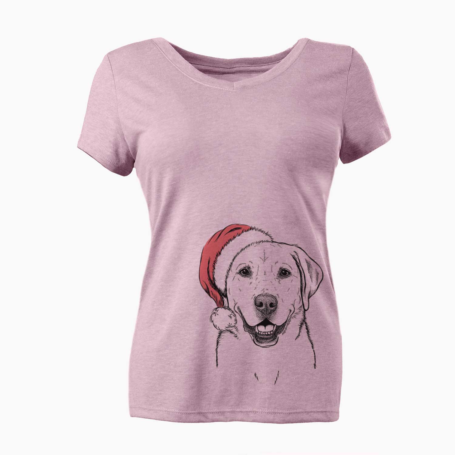 Santa Booney the Labrador Retriever - Women's V-neck Shirt