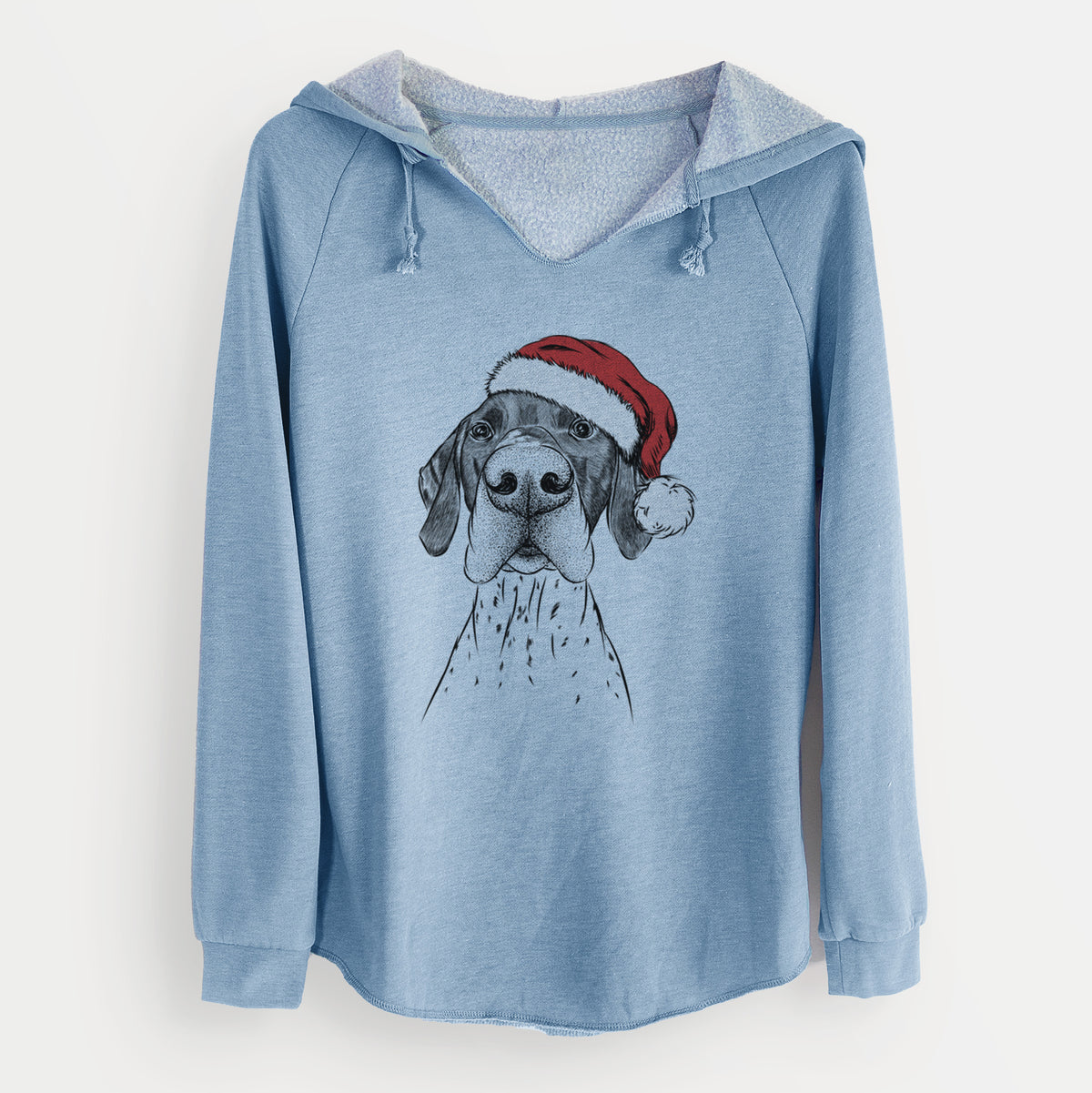 Santa Booze the German Shorthaired Pointer - Cali Wave Hooded Sweatshirt