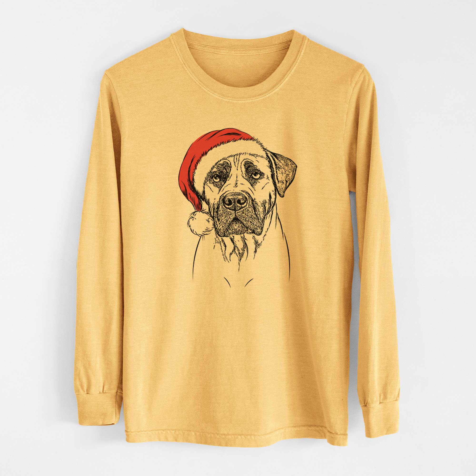 Santa Boris the Boerboel - Heavyweight 100% Cotton Long Sleeve