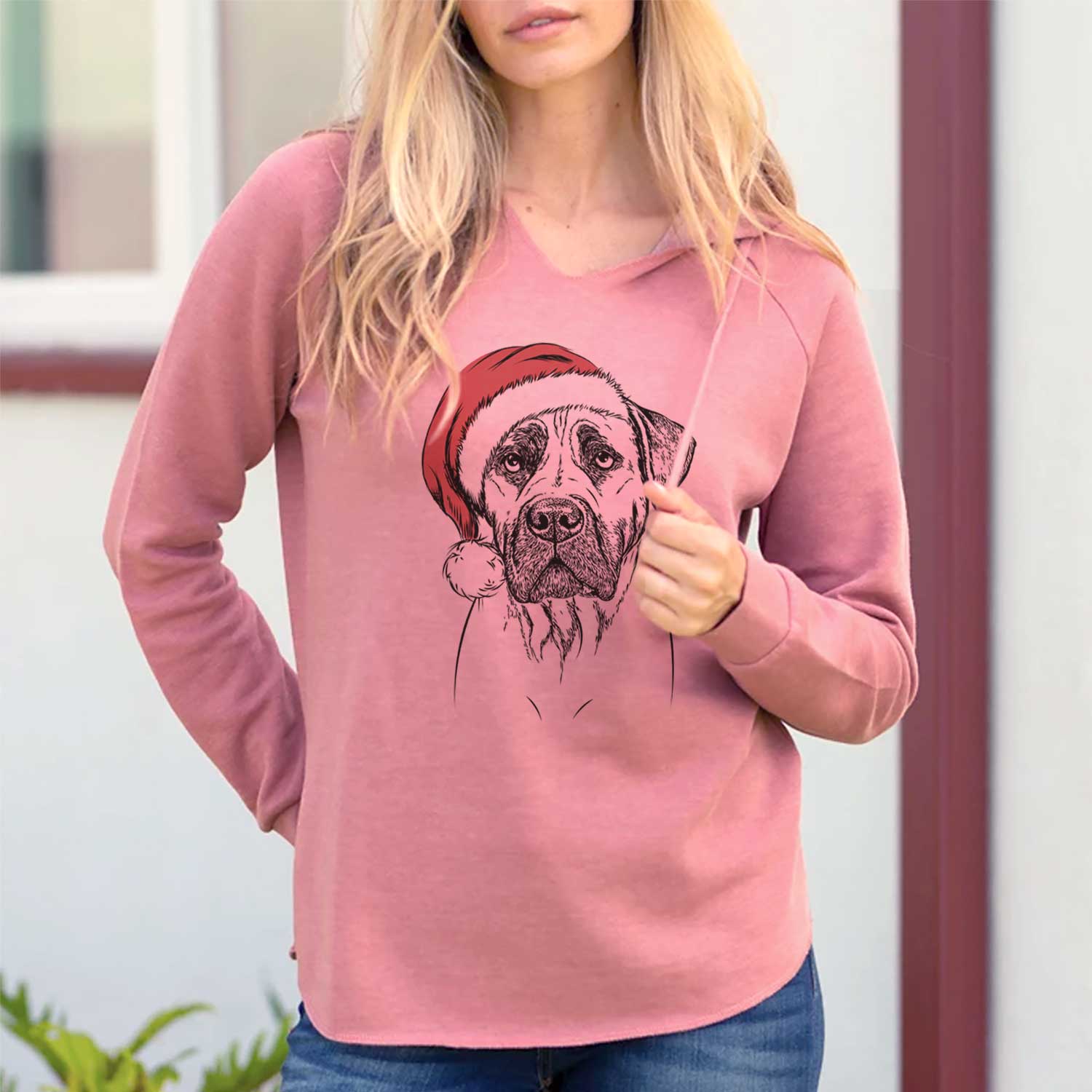 Santa Boris the Boerboel - Cali Wave Hooded Sweatshirt