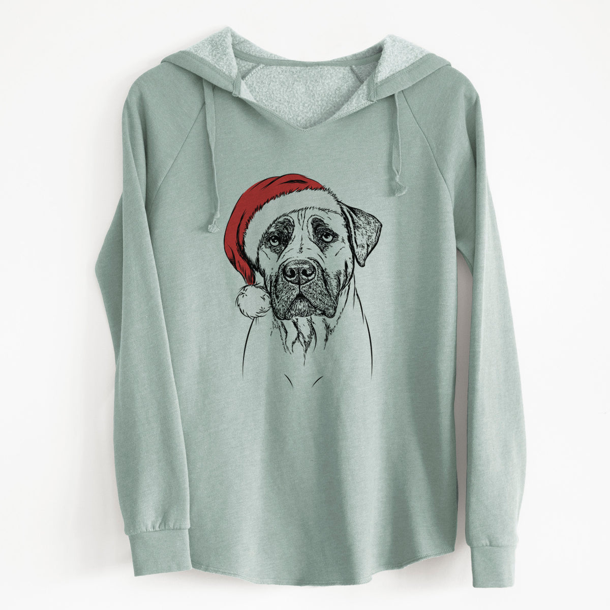 Santa Boris the Boerboel - Cali Wave Hooded Sweatshirt