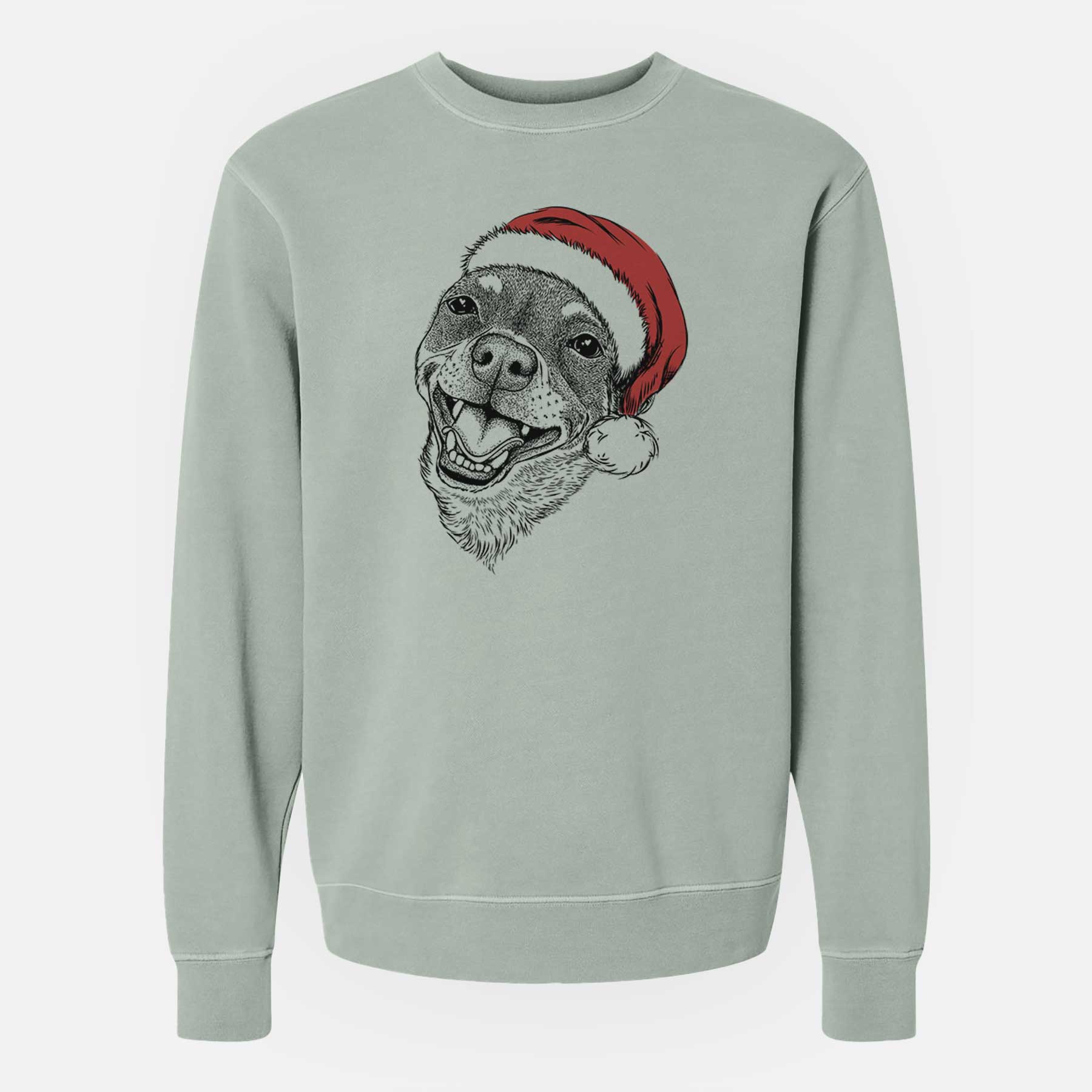 Santa Boss the Chihuahua - Unisex Pigment Dyed Crew Sweatshirt