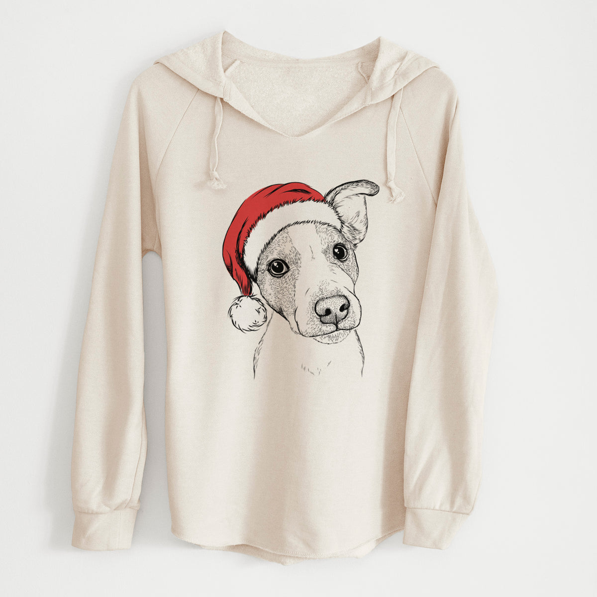 Santa Bosse the Jack Russell Terrier - Cali Wave Hooded Sweatshirt
