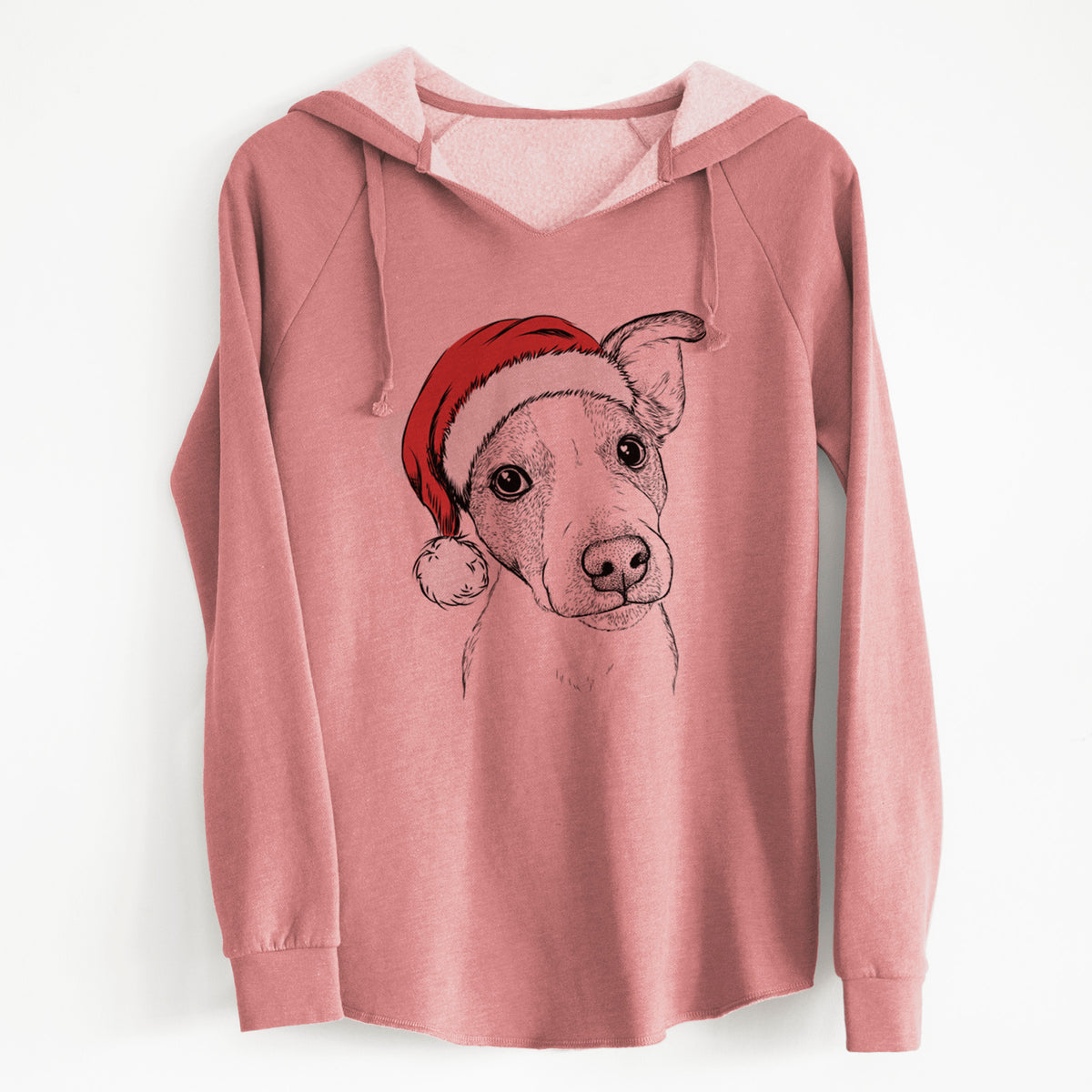 Santa Bosse the Jack Russell Terrier - Cali Wave Hooded Sweatshirt
